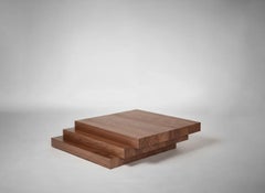 Coffee Table, Brutalist, Sculptural, Solid American Walnut - Scalae by Mokko