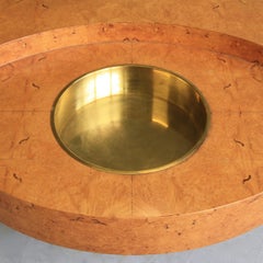 Coffee Table 'Burl Wood' by Willy Rizzo, 1972, Signed