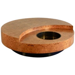 Coffee Table 'Burl Wood' by Willy Rizzo, 1972, Signed