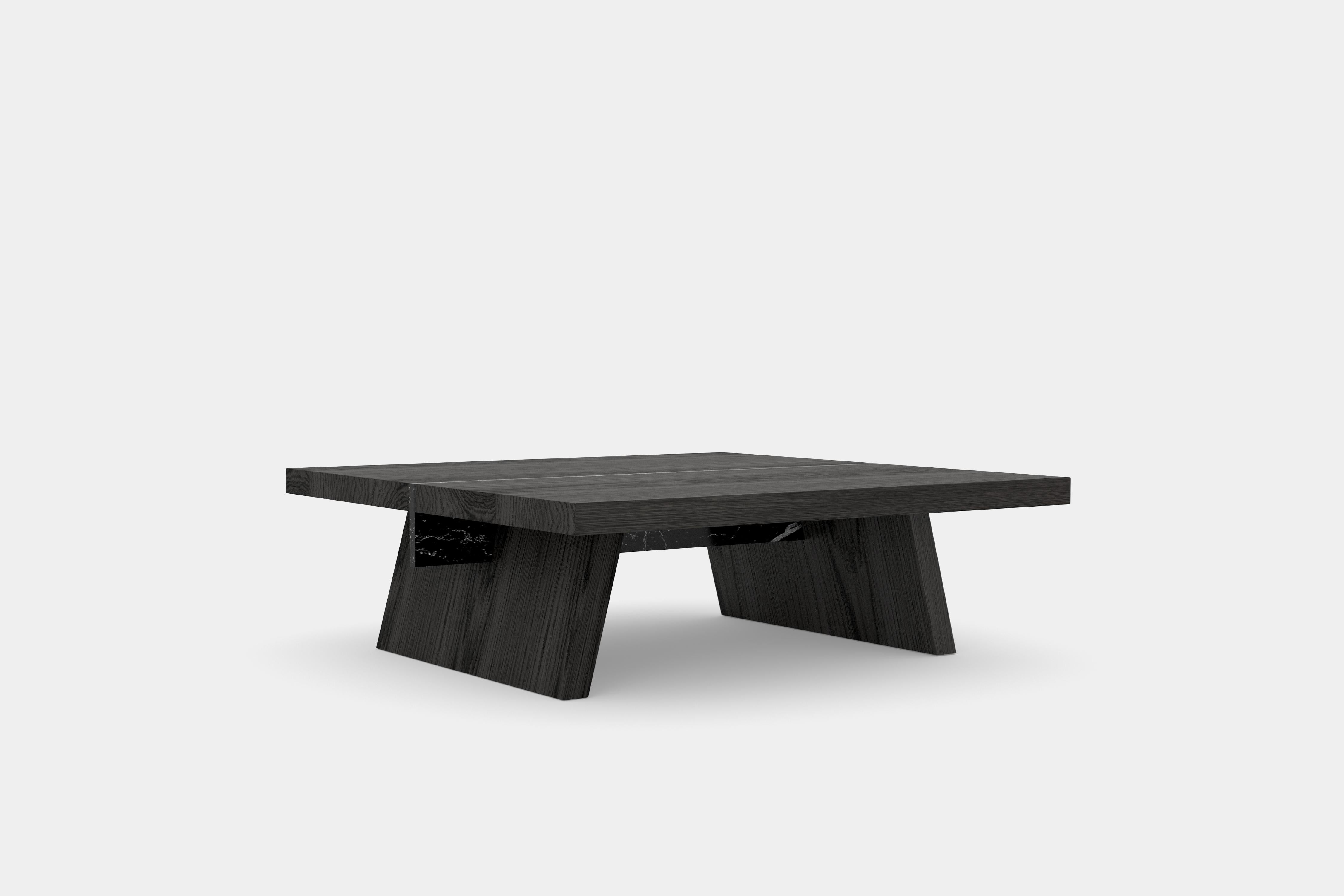 wood rectangular black coffee table