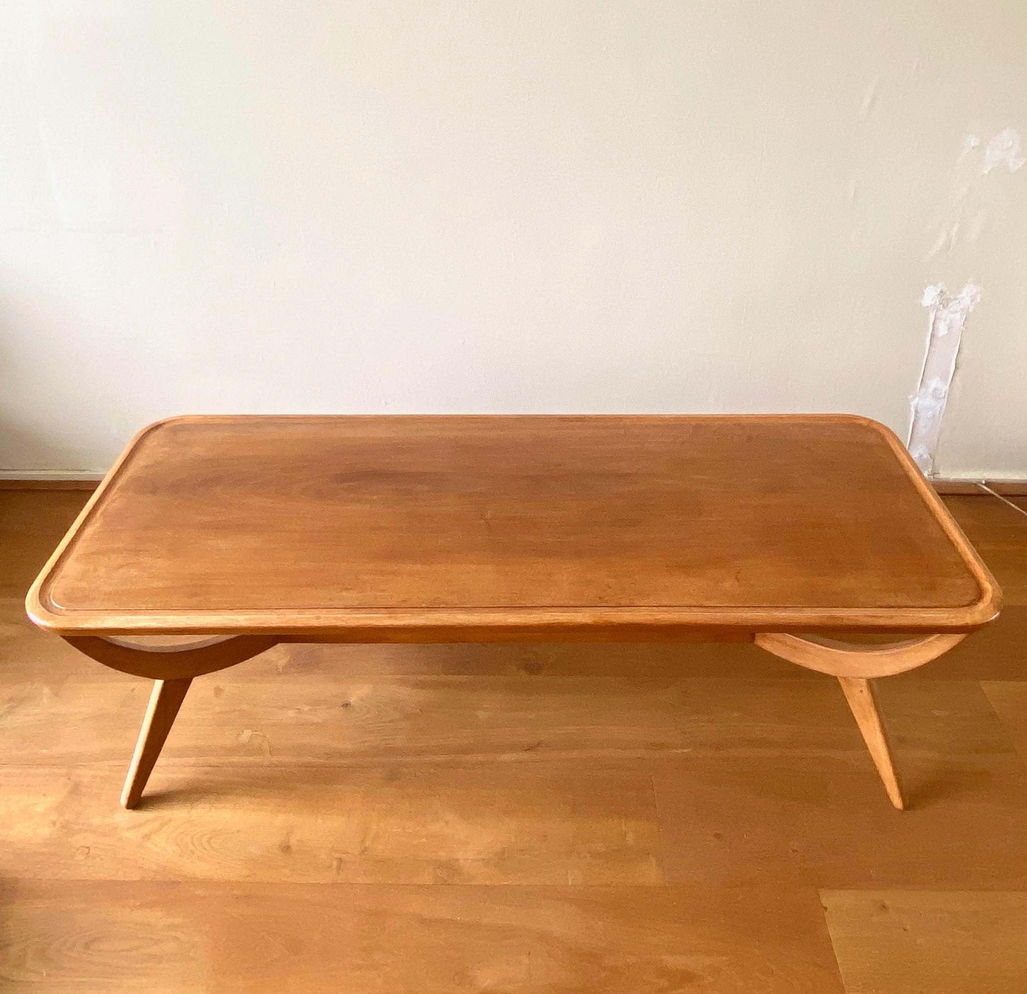 Wood Coffee table by A.A. Patijn for Zijlstra Joure For Sale