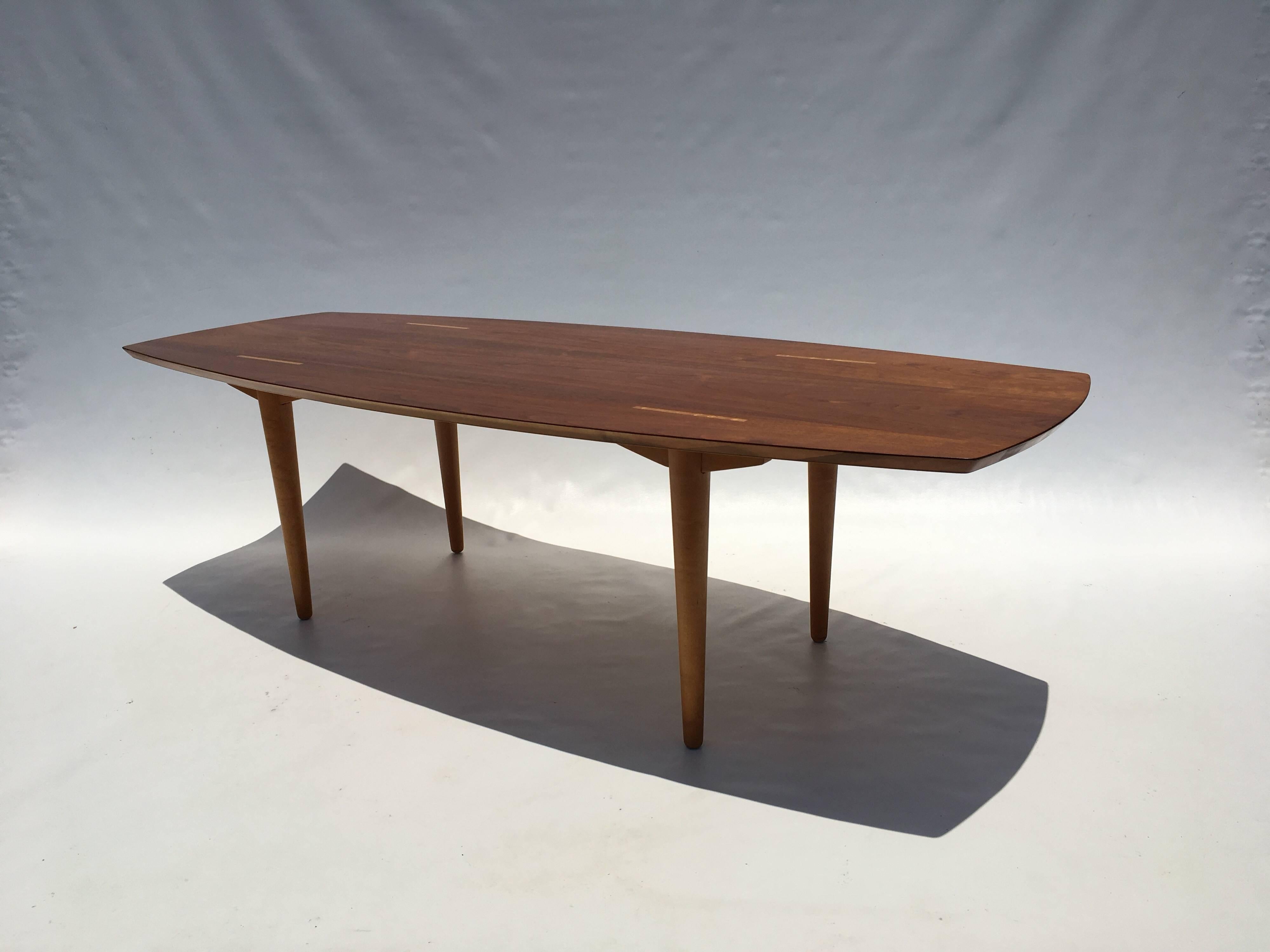 American Mid-Century Modern Coffee Table by Abel Sorensen for Knoll, Walnut, 1960s