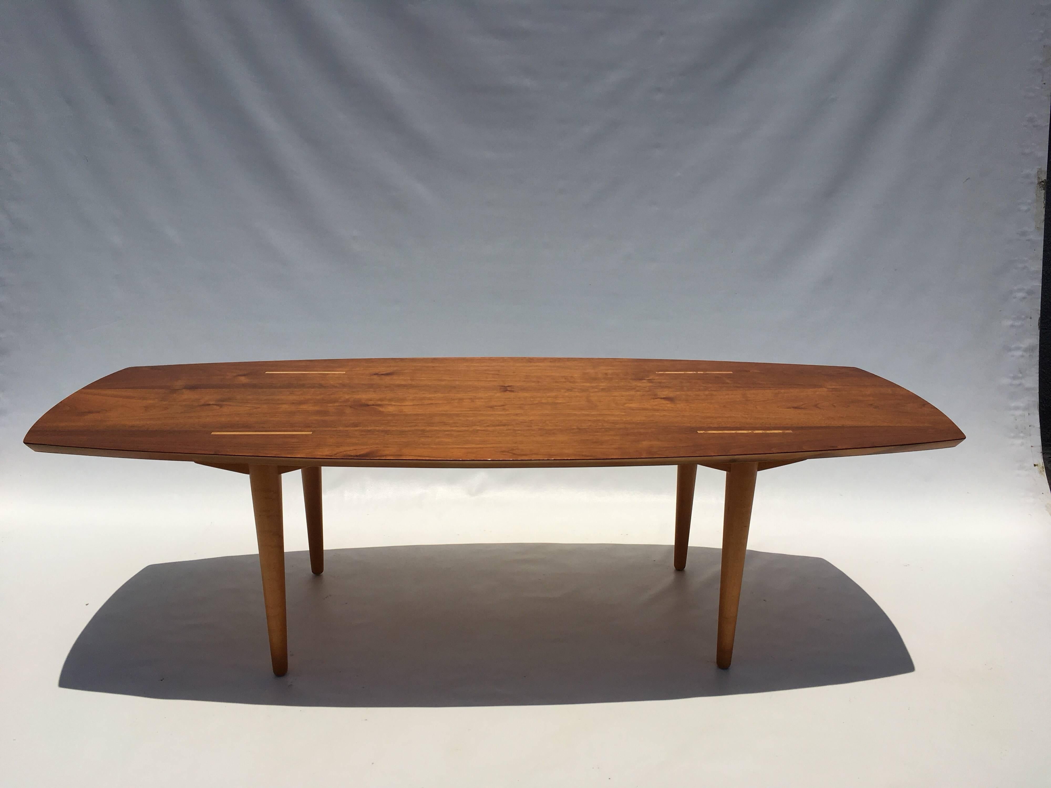 Mid-20th Century Mid-Century Modern Coffee Table by Abel Sorensen for Knoll, Walnut, 1960s