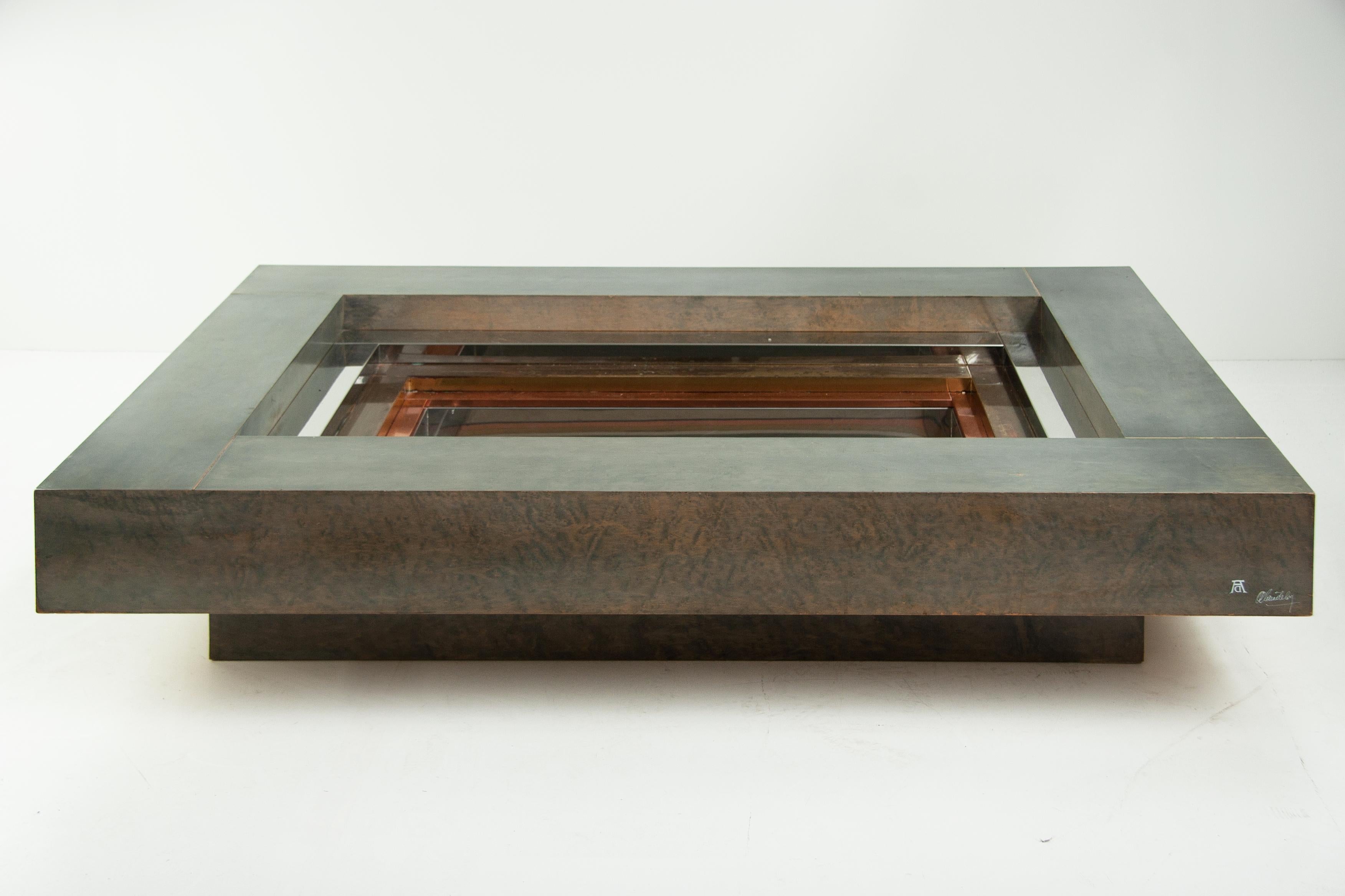Coffee Table by Alain Delon for Maison Jansen In Excellent Condition For Sale In Carpi, IT