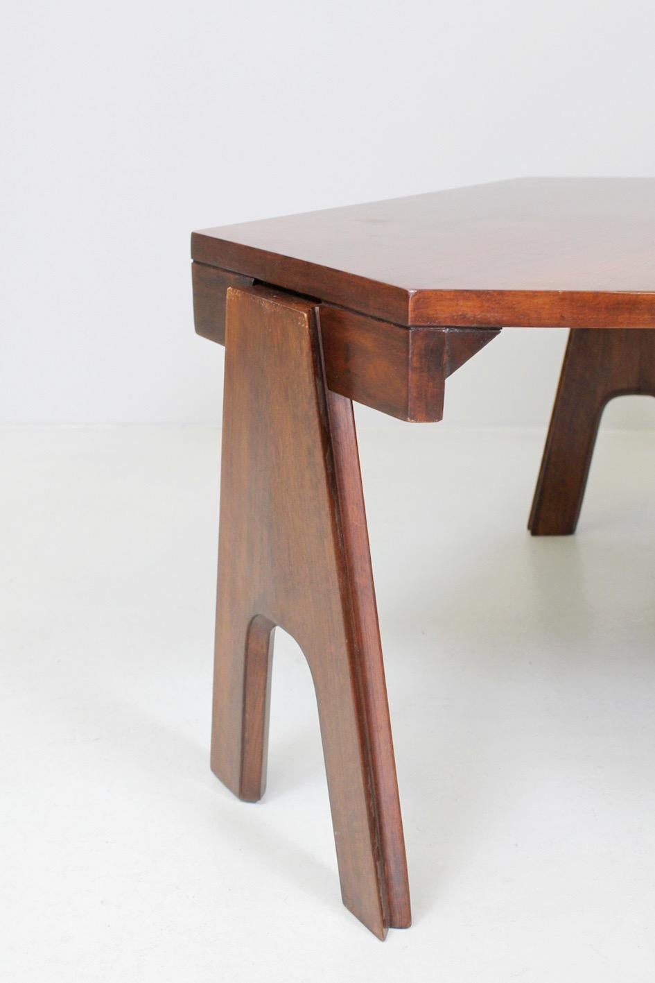 Woodwork Coffee Table by Angelo Mangiarotti, 1955