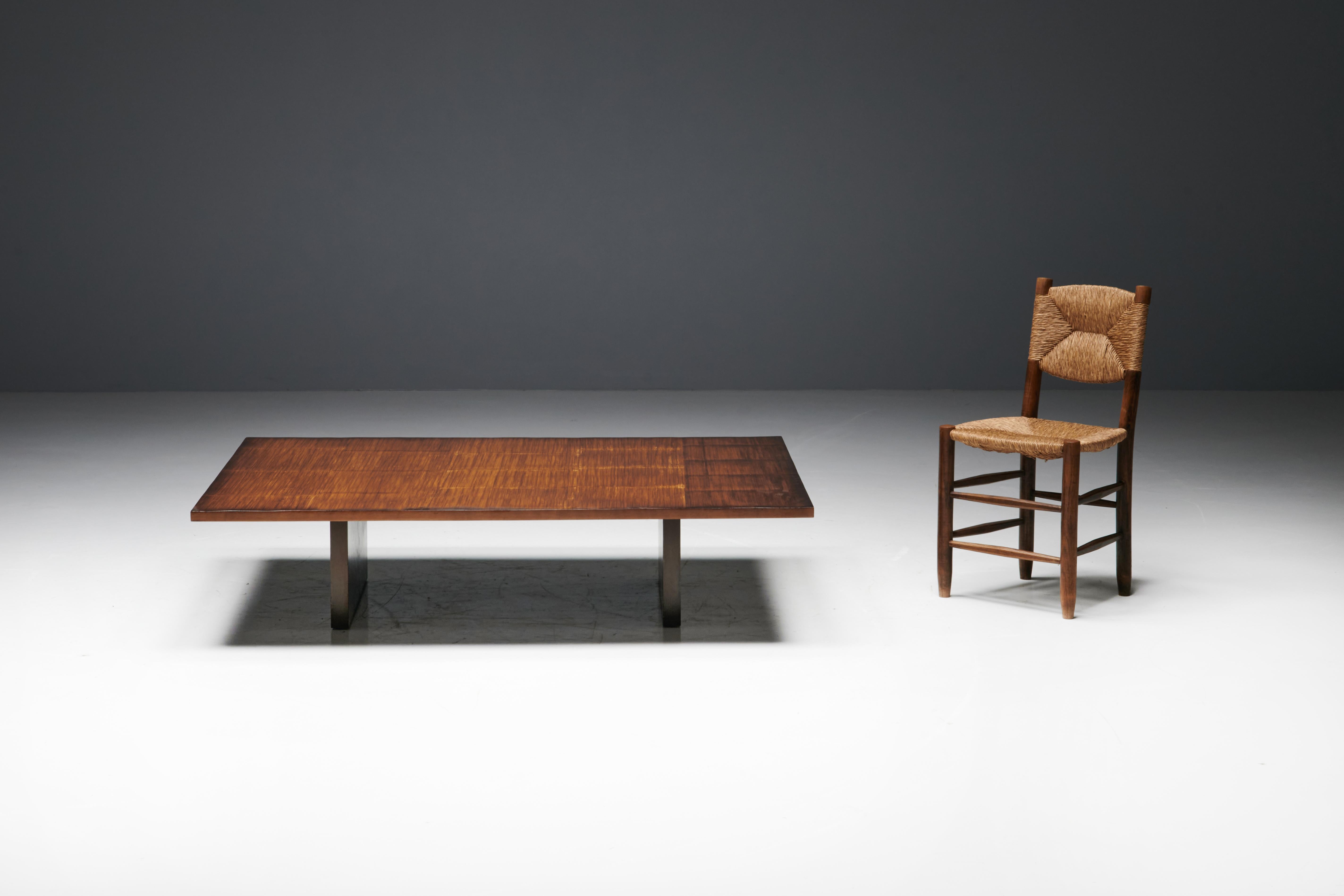 Japonisme Coffee Table by Axel Vervoordt in Wenge and Bamboo, Belgium, 1980s