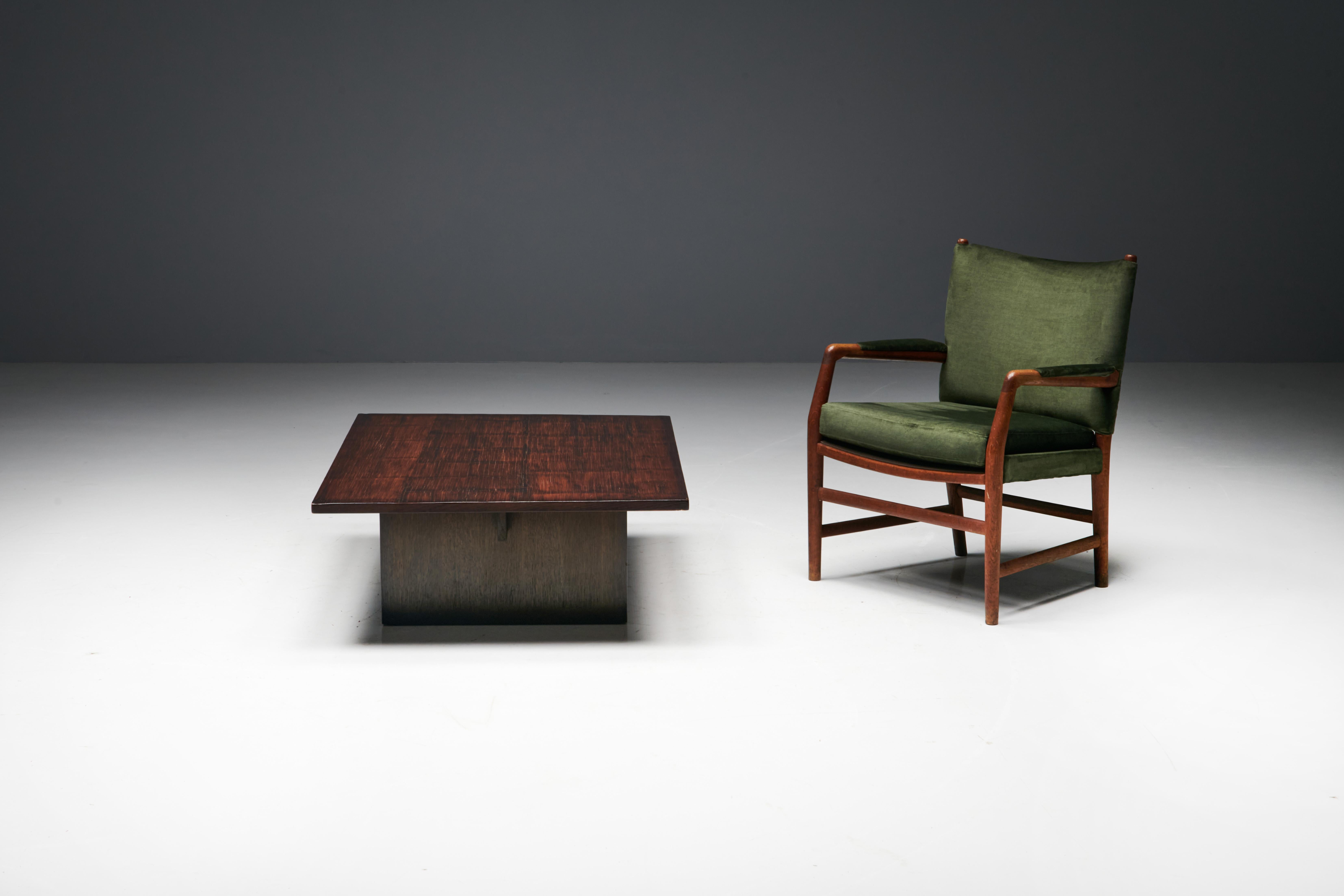 Japonisme Coffee Table by Axel Vervoordt in Wenge and Bamboo, Belgium, 1980s