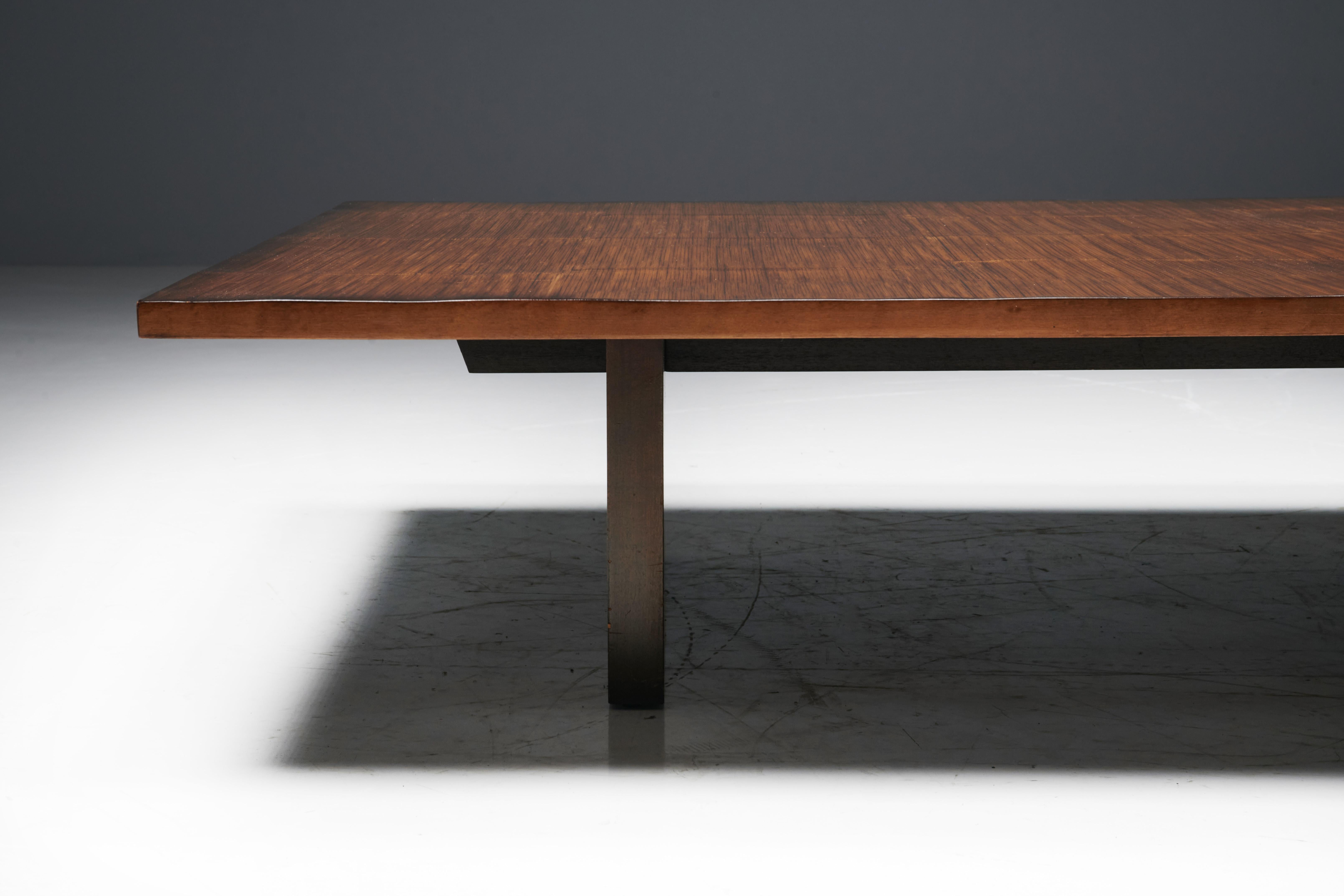 Coffee Table by Axel Vervoordt in Wenge and Bamboo, Belgium, 1980s In Excellent Condition In Antwerp, BE