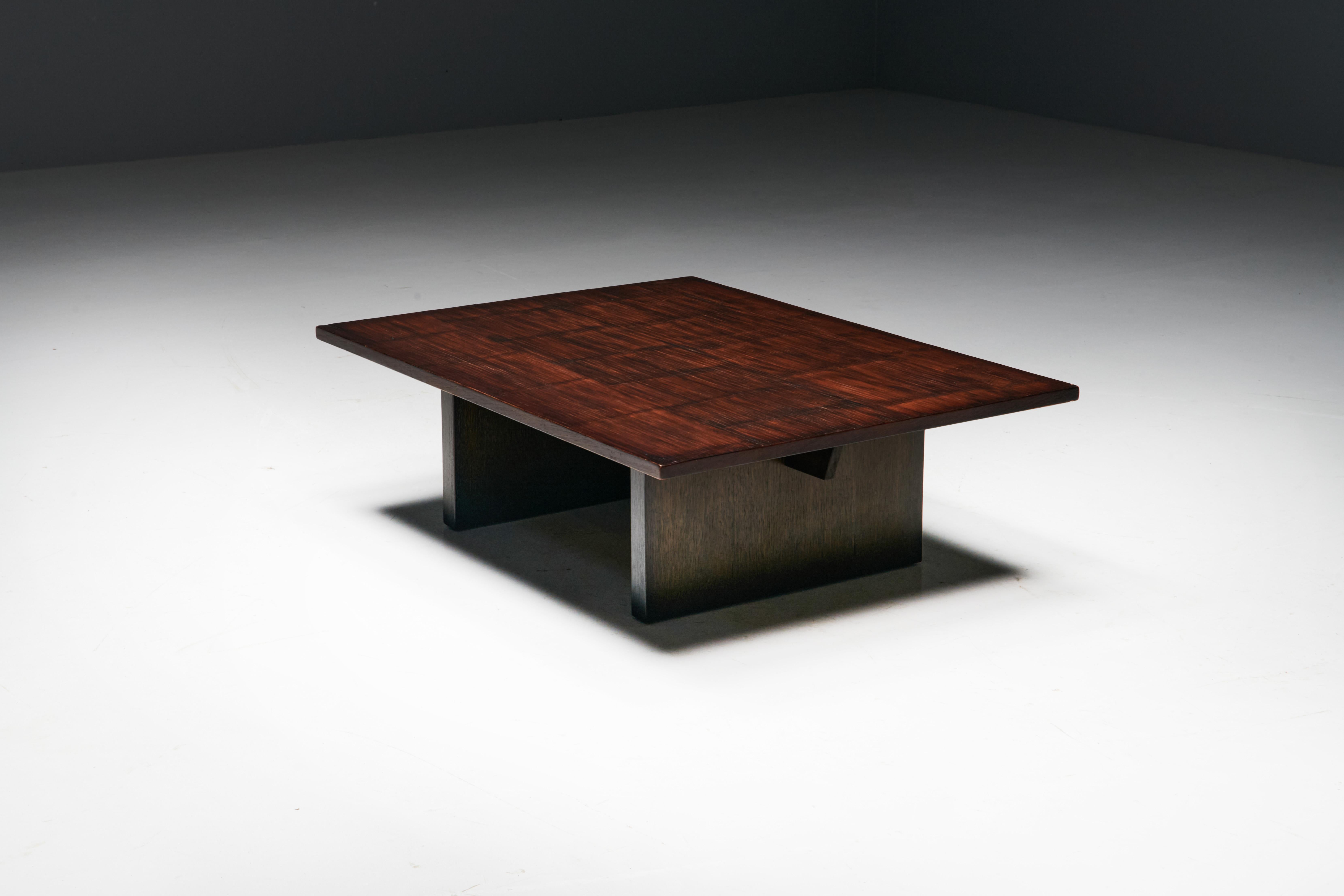 Coffee Table by Axel Vervoordt in Wenge and Bamboo, Belgium, 1980s 2