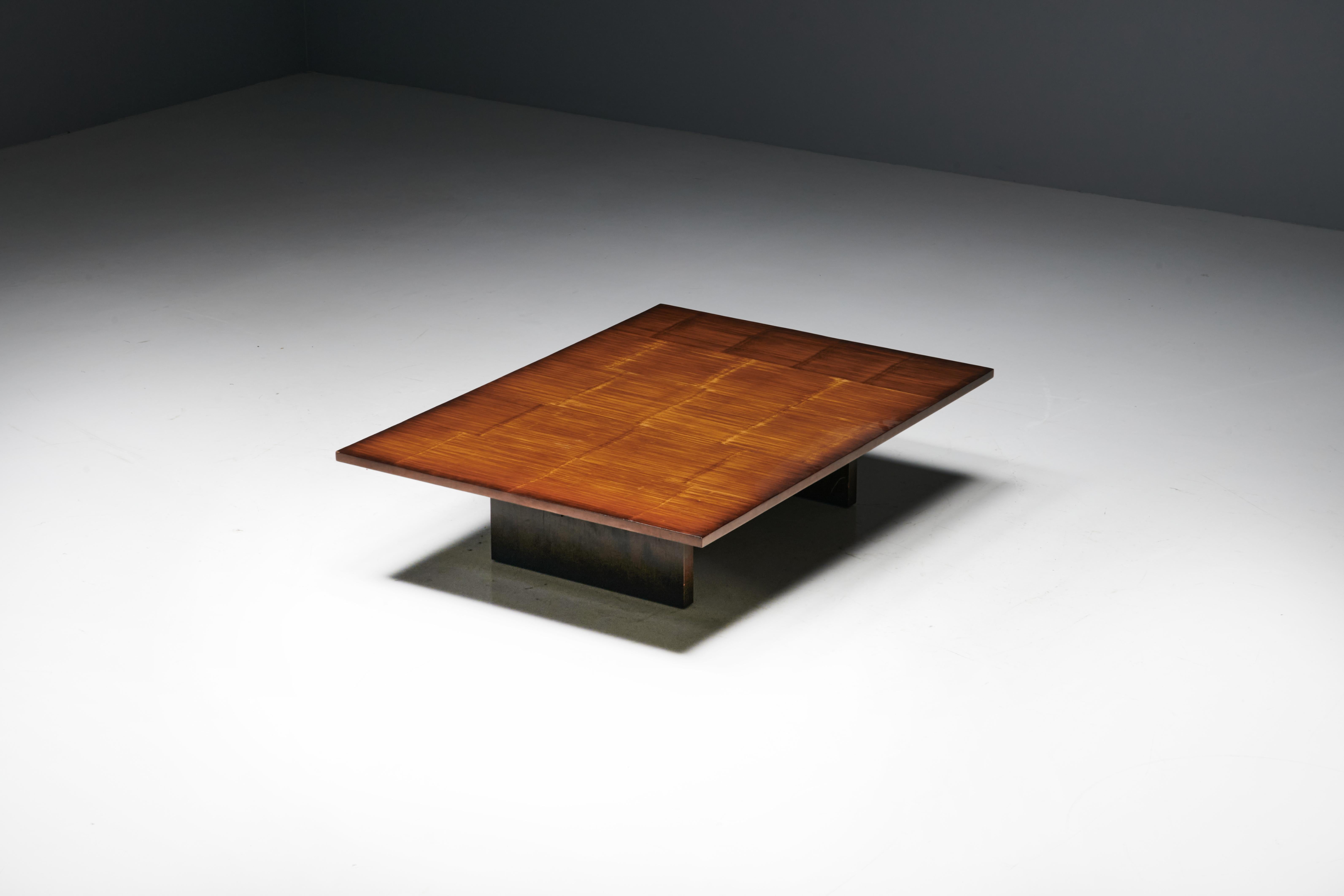 Coffee Table by Axel Vervoordt in Wenge and Bamboo, Belgium, 1980s 3