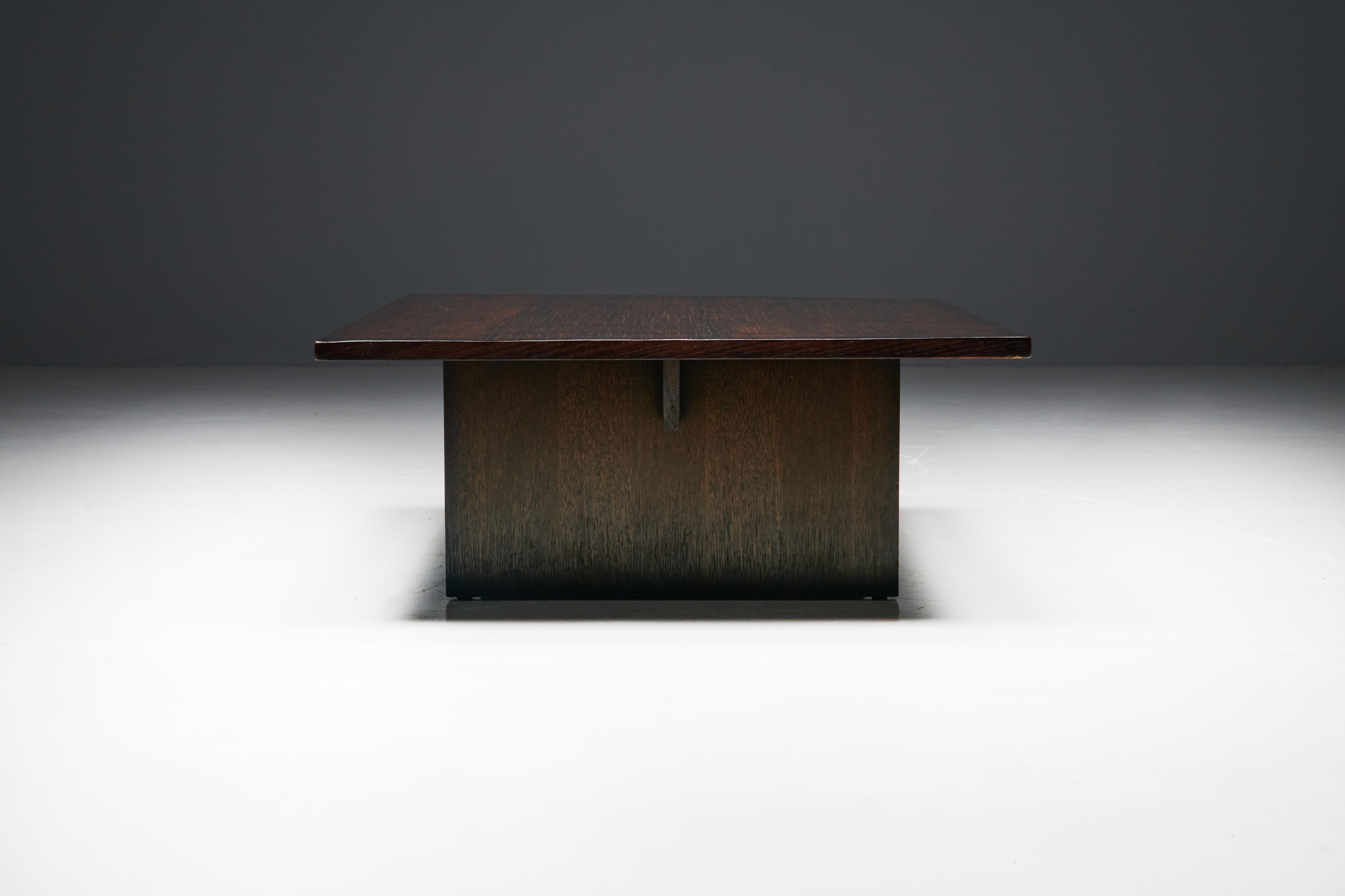 Coffee Table by Axel Vervoordt in Wenge and Bamboo, Belgium, 1980s 3