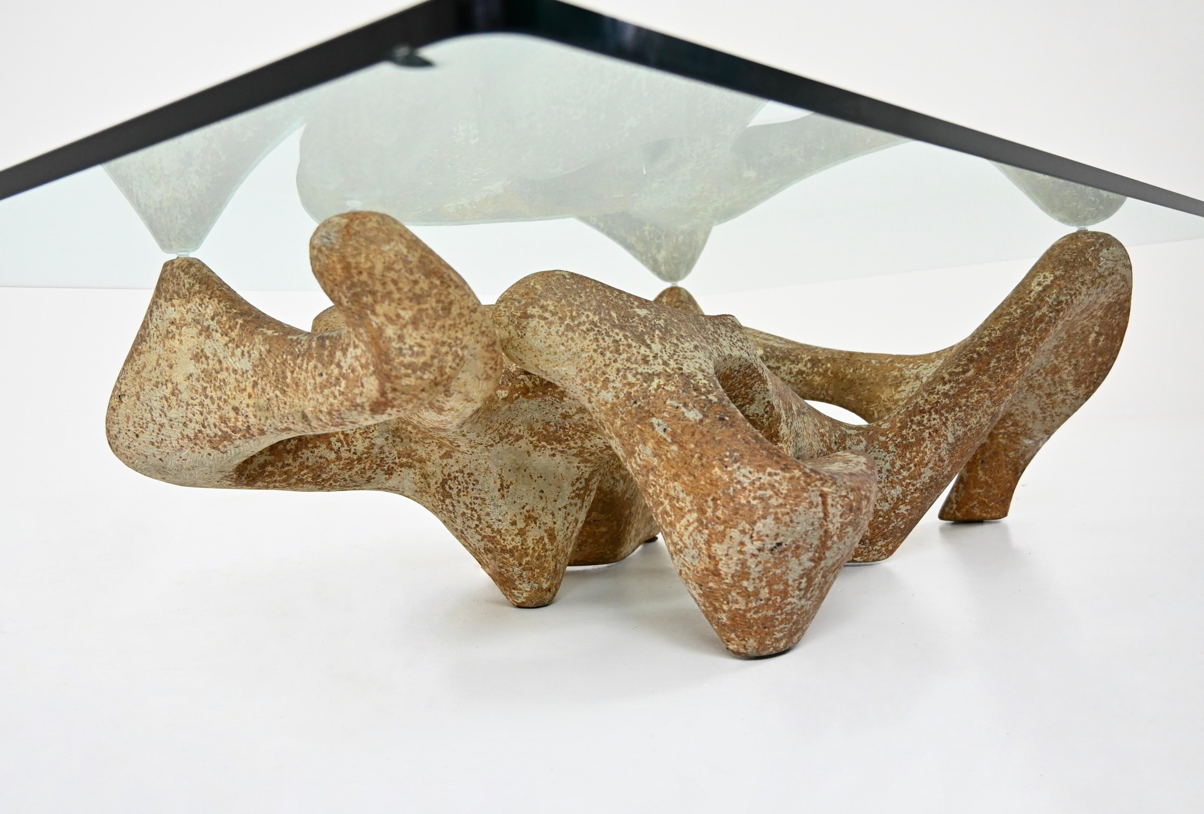 Glass Coffee table by Claudio Trevi, 1970s