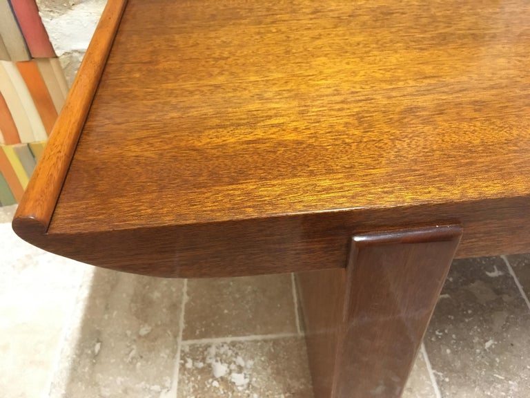 Mahogany Coffee Table by Dominique For Sale