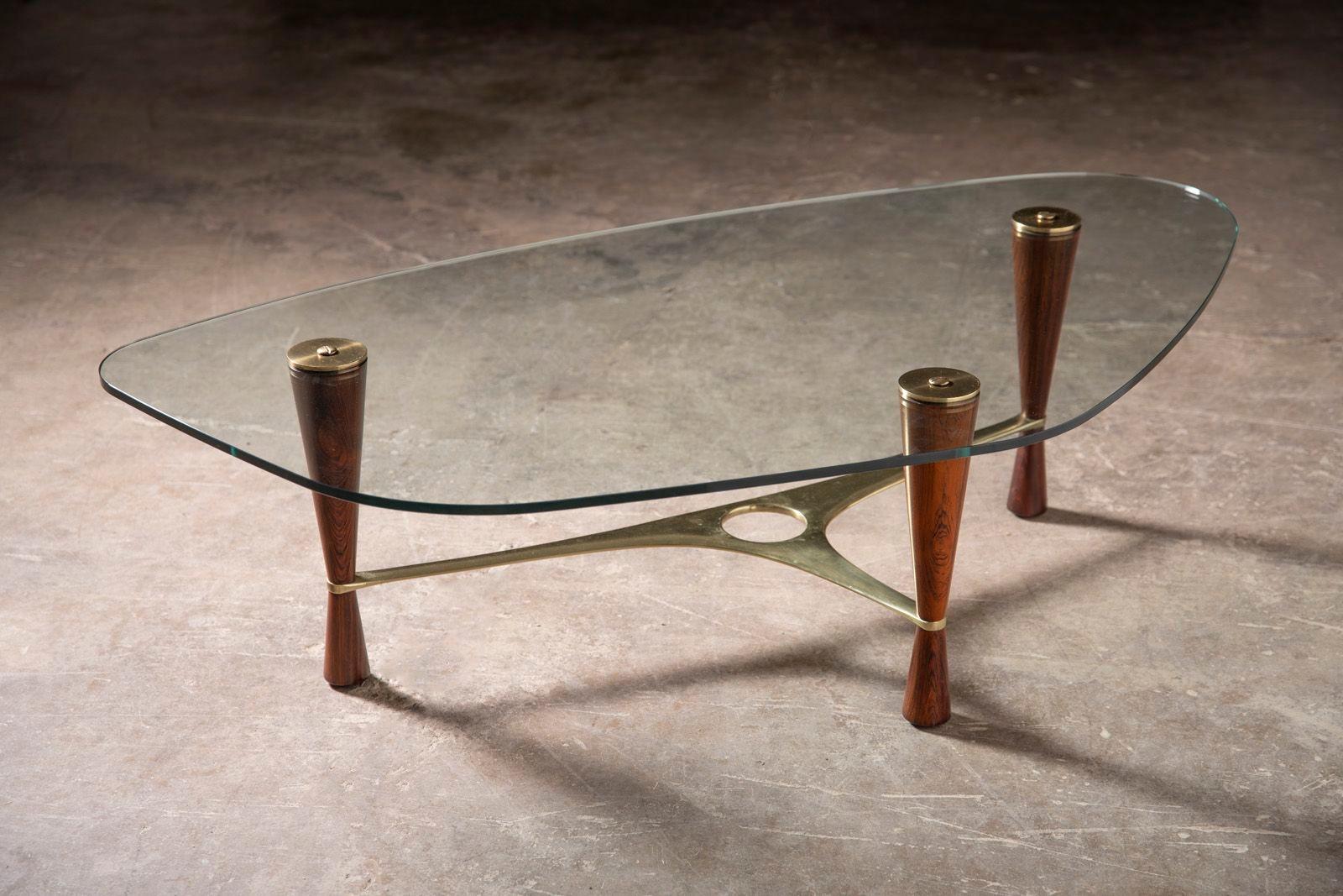 American Edward Wormley Asymmetric Coffee Table for Dunbar Model 5309 For Sale