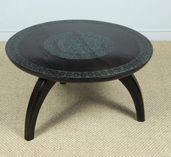 Coffee Table by Ettore Zaccari Ebonised Black Oak, circa 1910