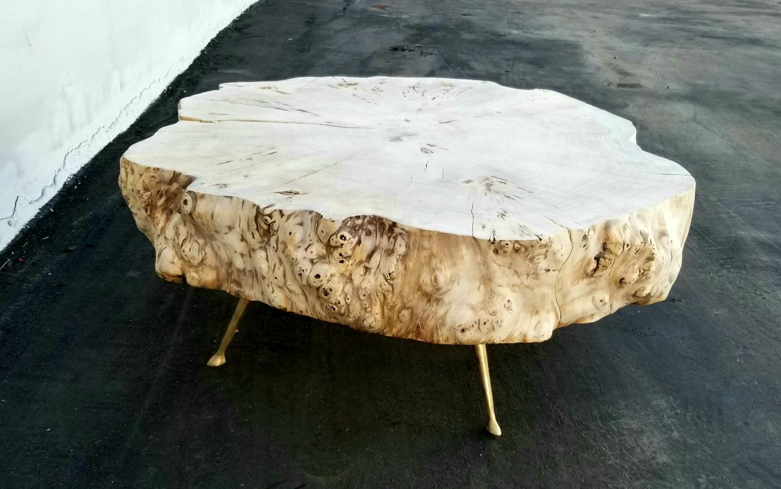 Wood Coffee Table by Gimo Fero in Style of Gorge Nakashima