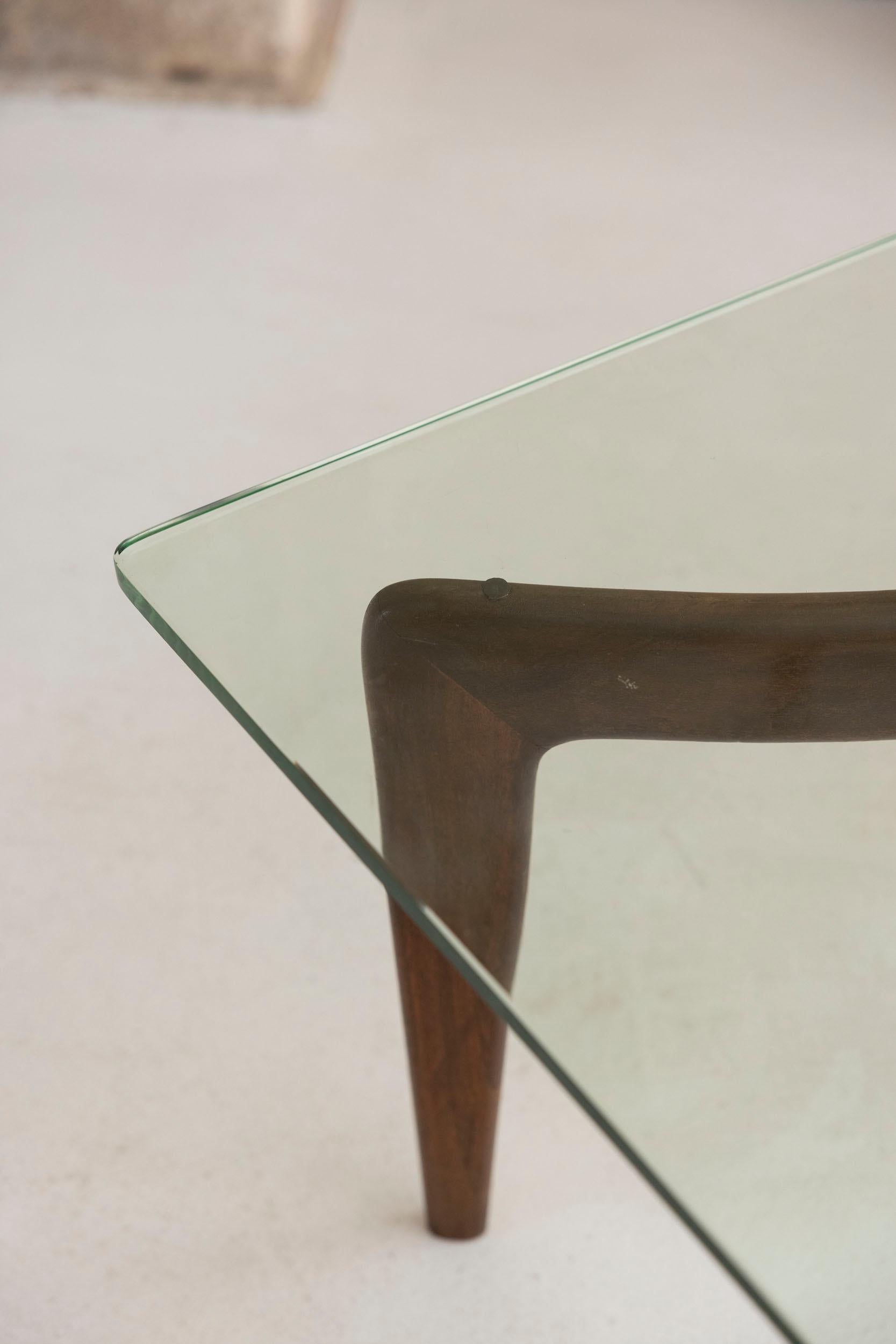 Crystal Coffee table by Gio Ponti for Fontana Arte, Italy, 1950s For Sale