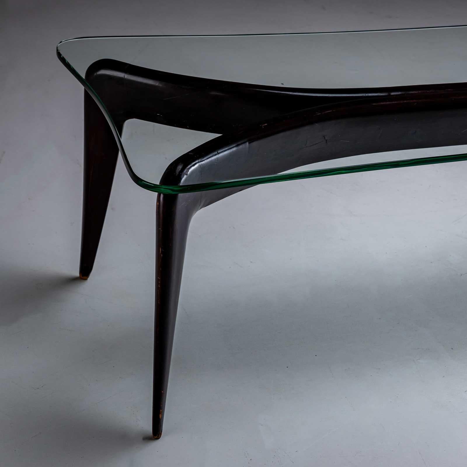 Verre Table basse de Giò Ponti, Italie, années 1950 en vente