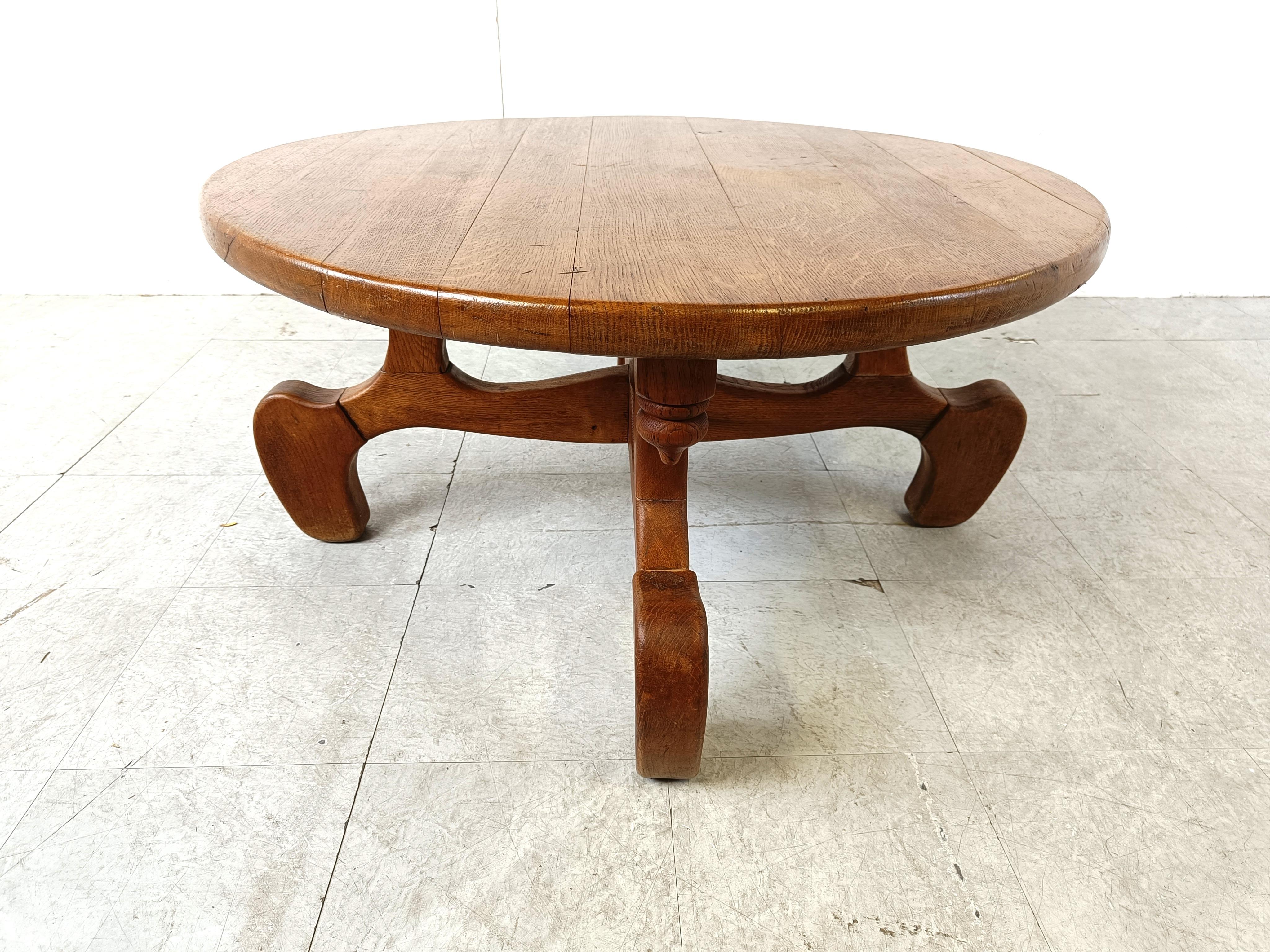 French Coffee table by Guillerme et Chambron, 1960s For Sale
