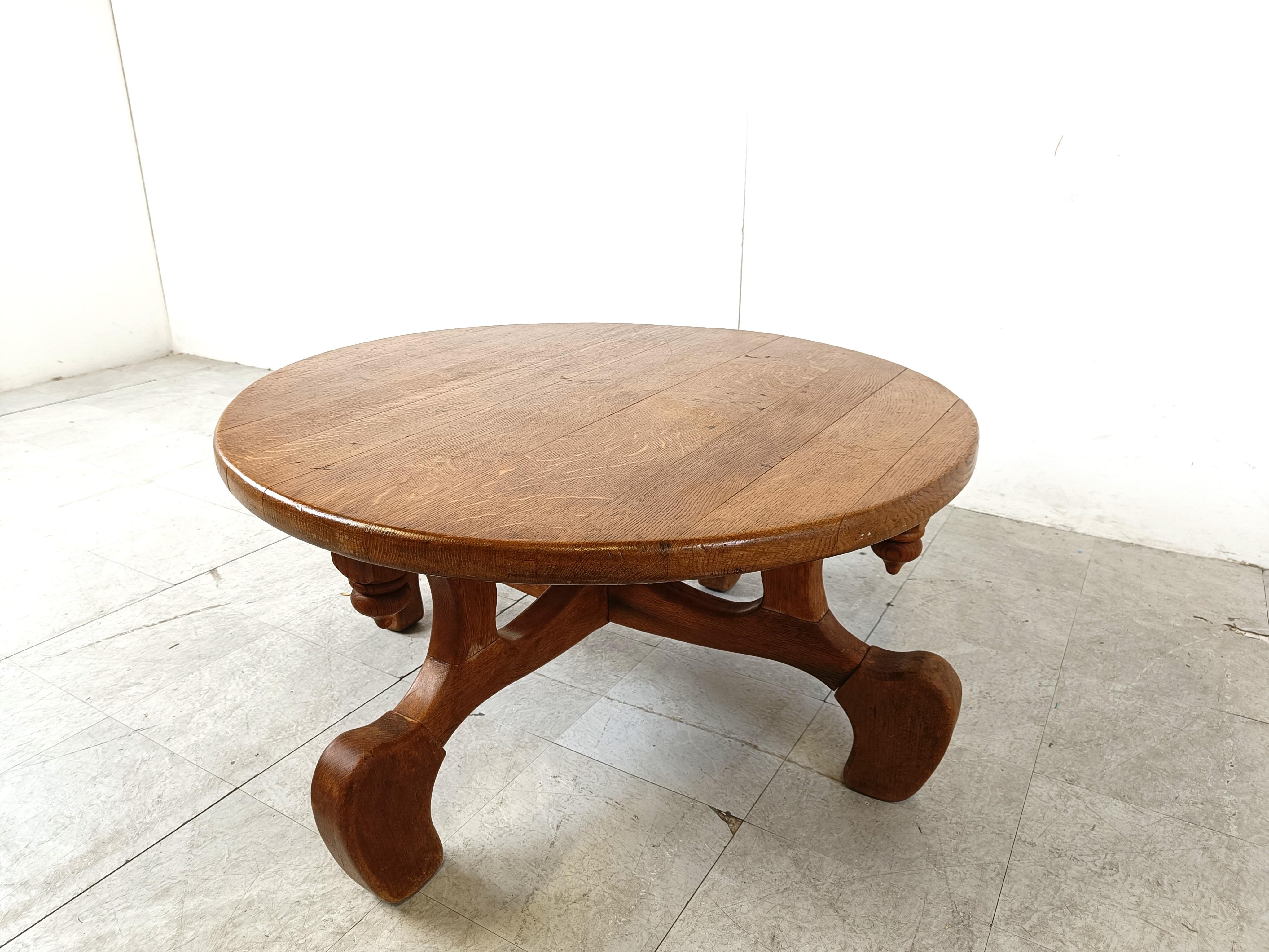 Coffee table by Guillerme et Chambron, 1960s For Sale 1