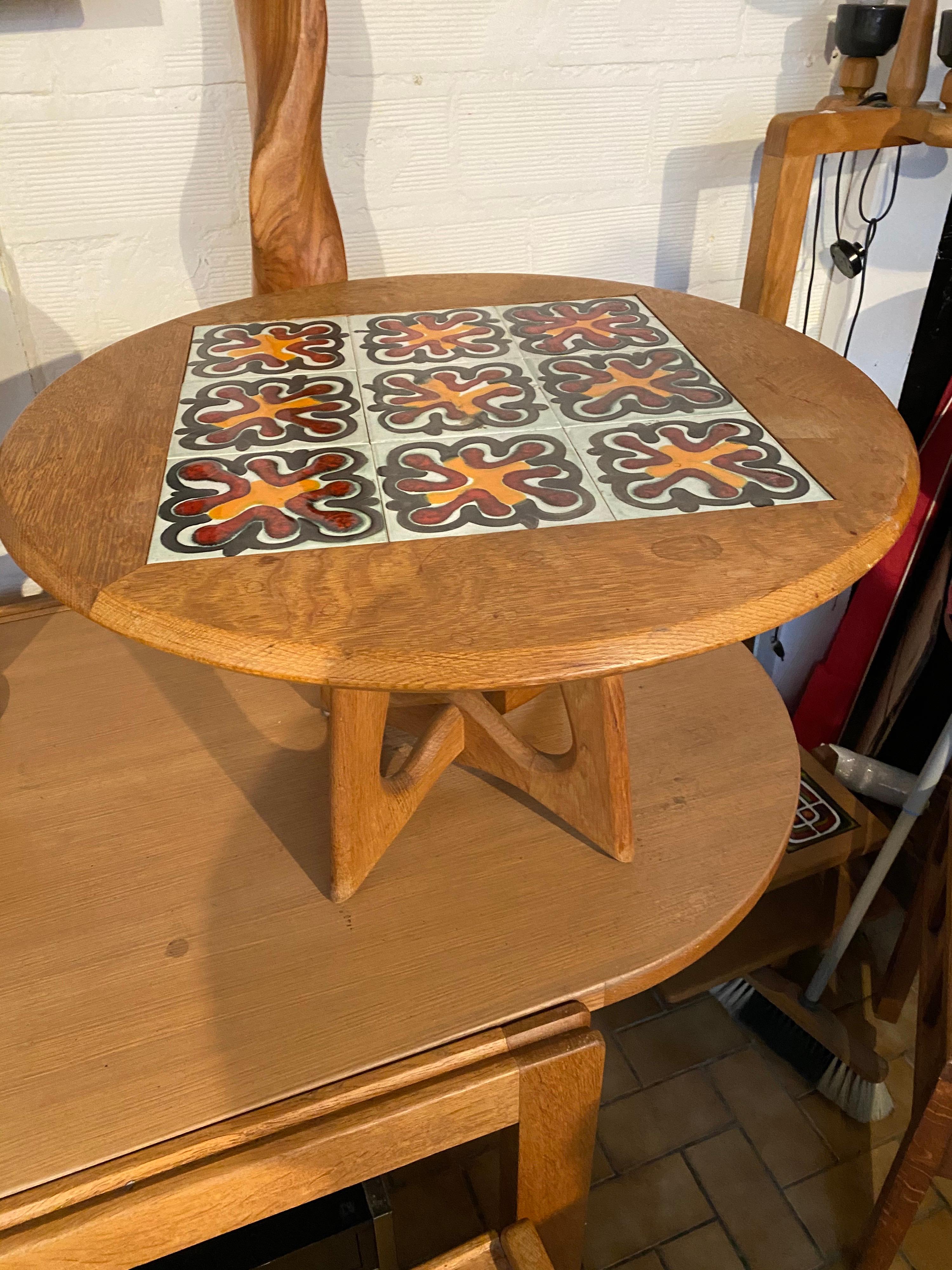 Mid-Century Modern Coffee Table by Guillerme et Chambron For Sale