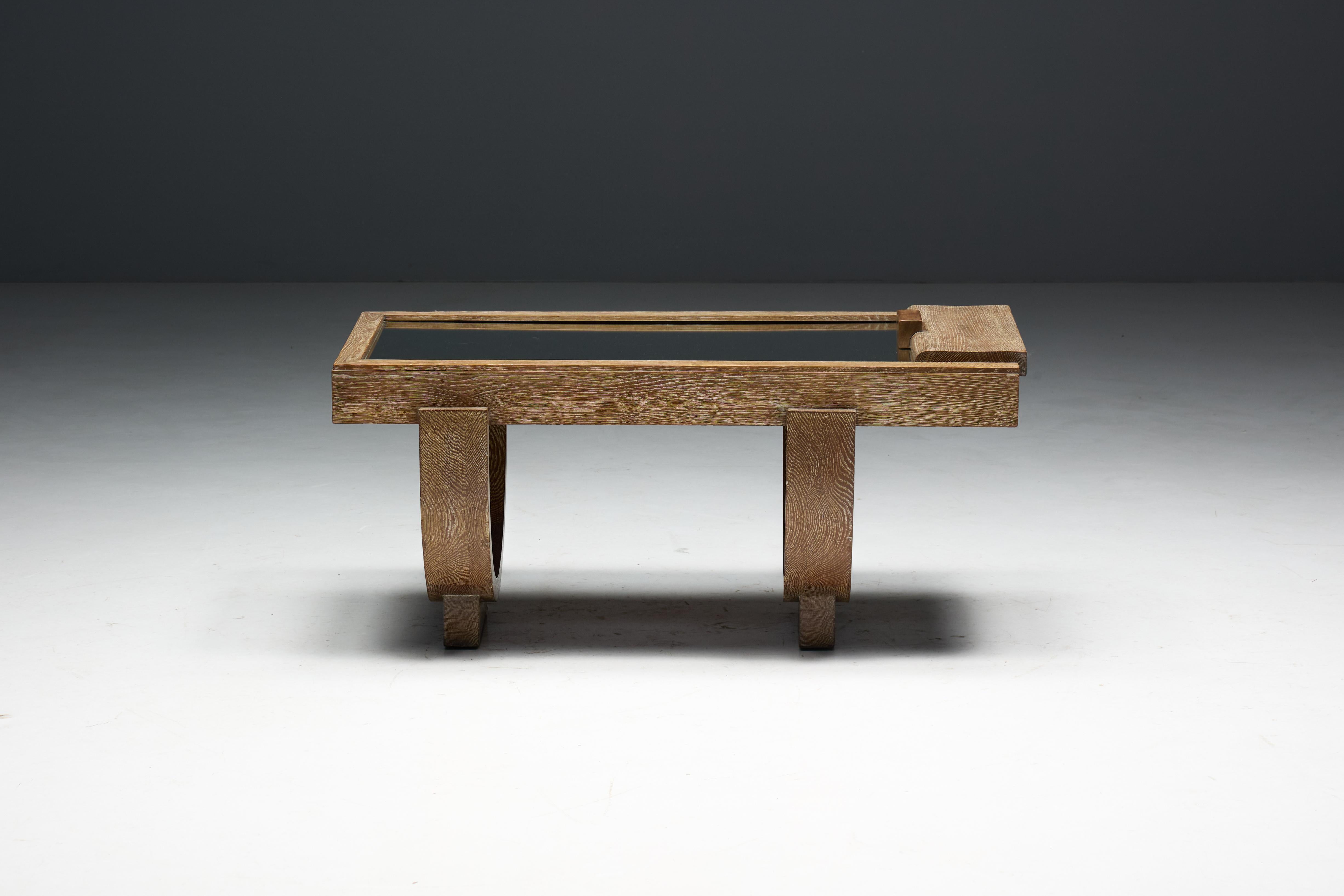 Mesa de centro de Guillerme et Chambron, Francia, Mediados del siglo XX en venta 7