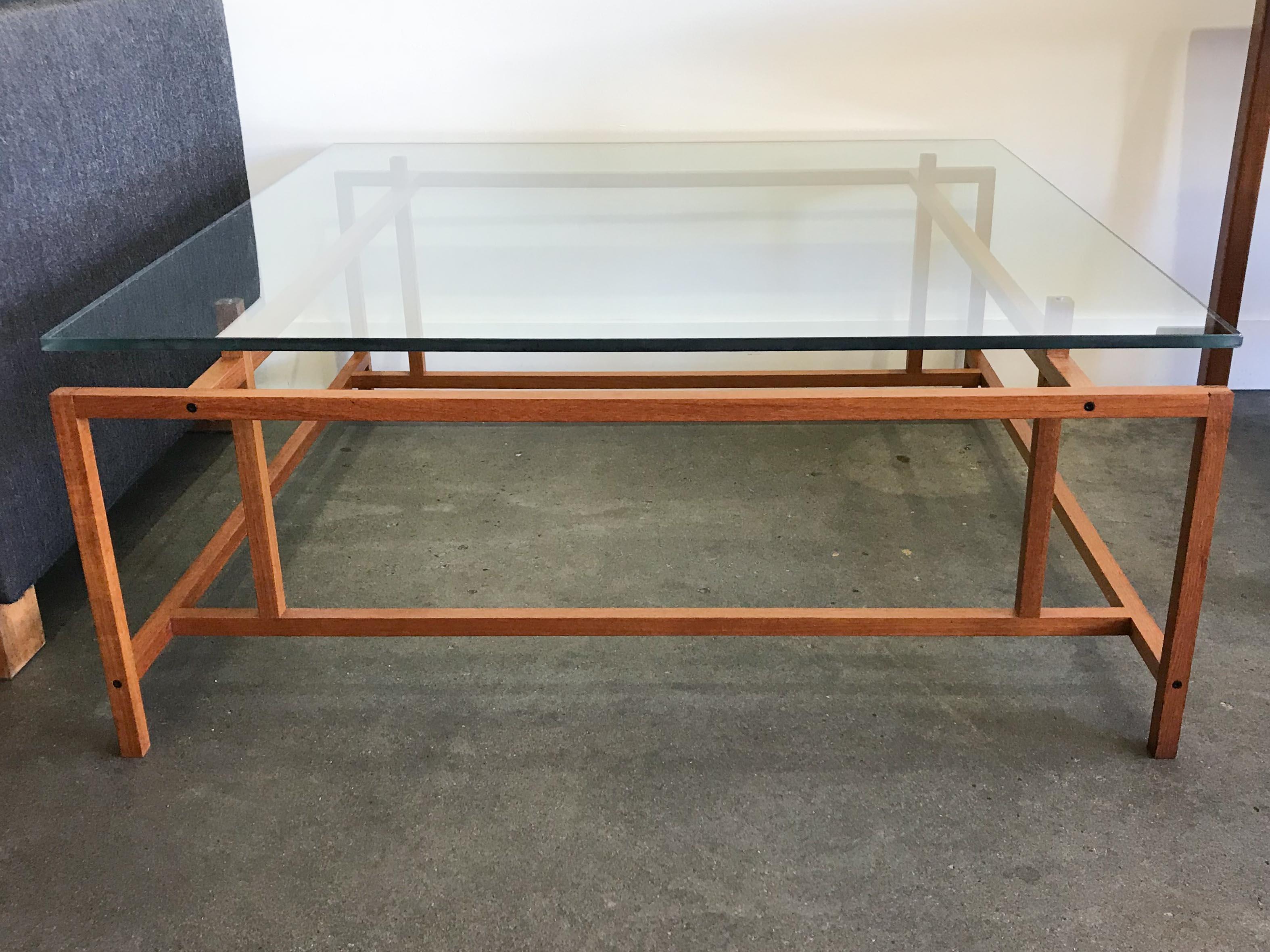 Teak coffee table by Henning Nørgaard for Komfort. Original condition with minor wear consistent with age and use. Please note the small chip in the corner of the glass.
