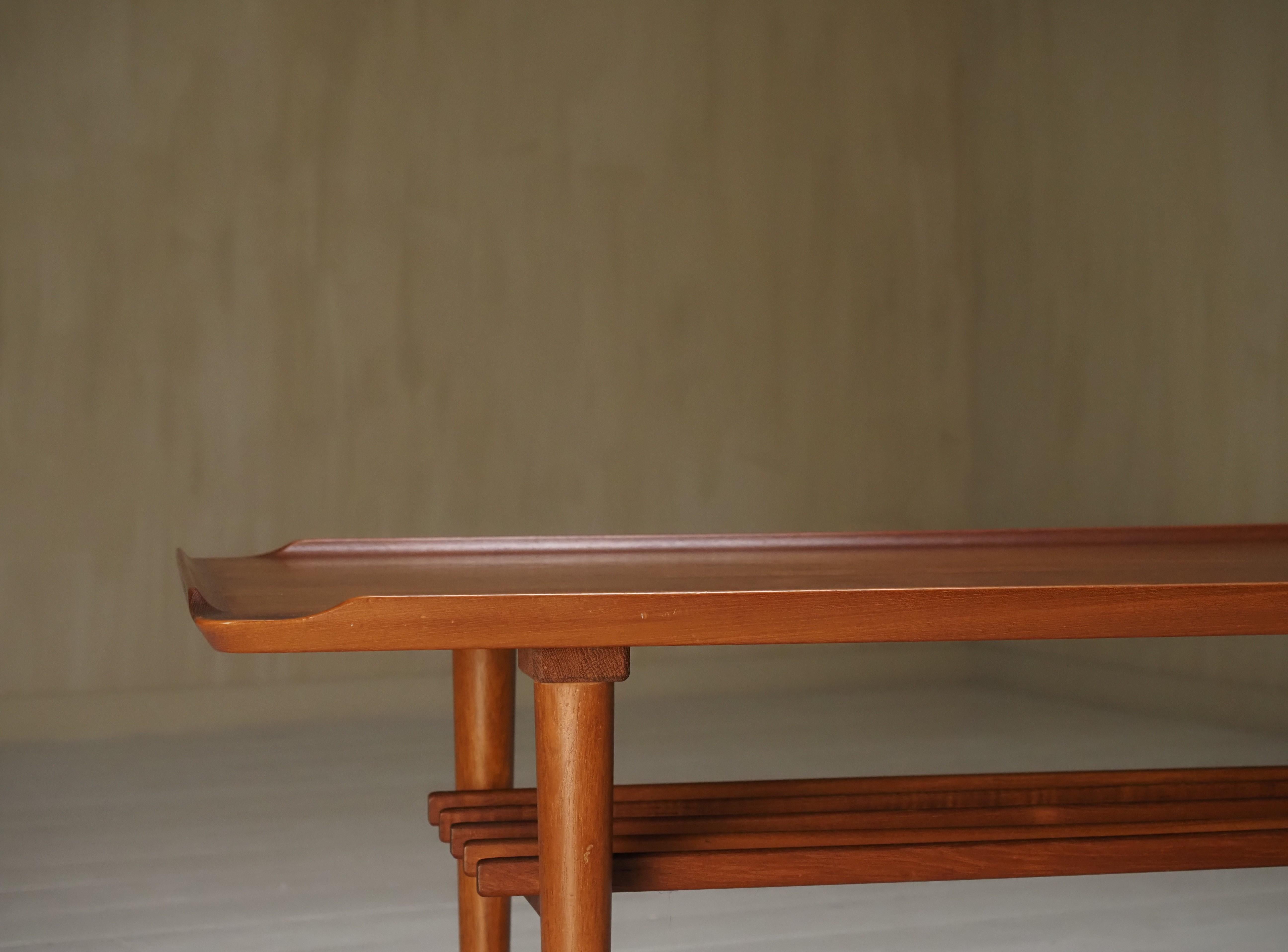 Wood Coffee table by Holger Georg Jensen for Kubus, Denmark 1960s For Sale