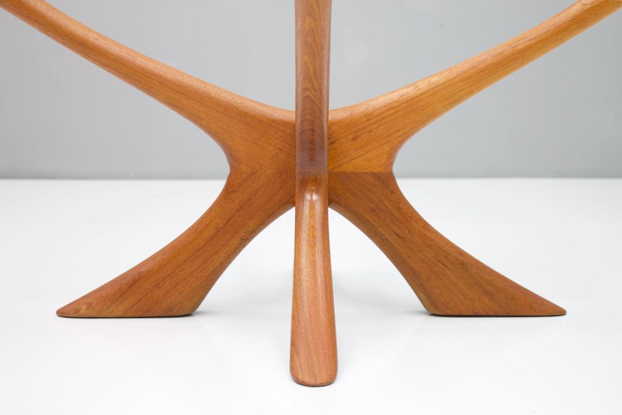 Coffee Table by Illum Wikkelso T-118 in Teak and Glass, Denmark, 1960s In Good Condition In Frankfurt / Dreieich, DE