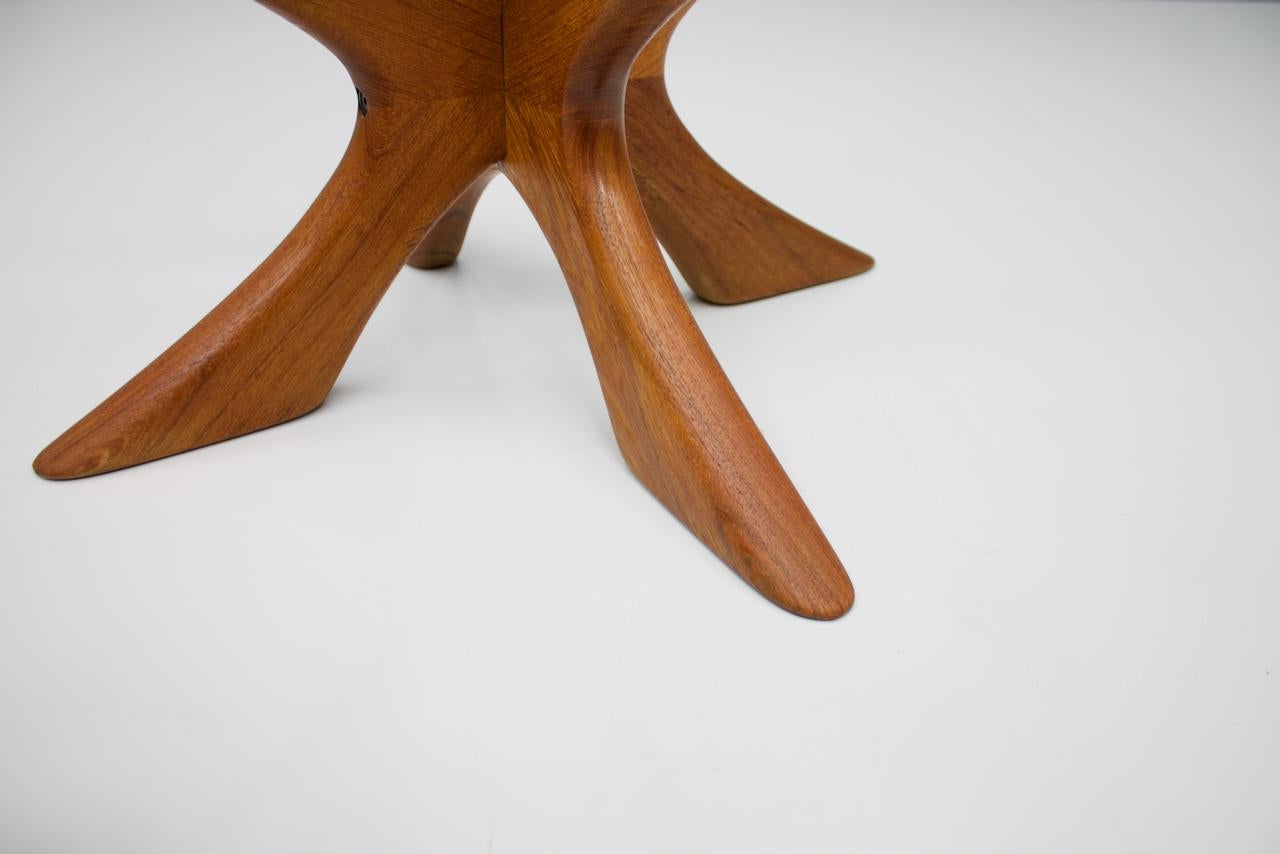 Coffee Table by Illum Wikkelso T-118 in Teak and Glass, Denmark, 1960s 2