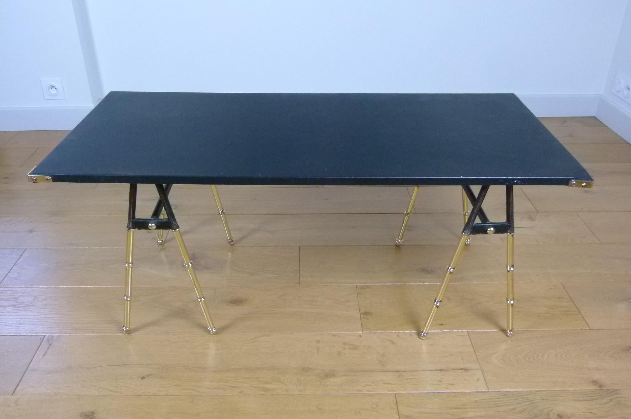 Coffee Table by Jacques Adnet, circa 1950 In Good Condition In Saint-Ouen, FR