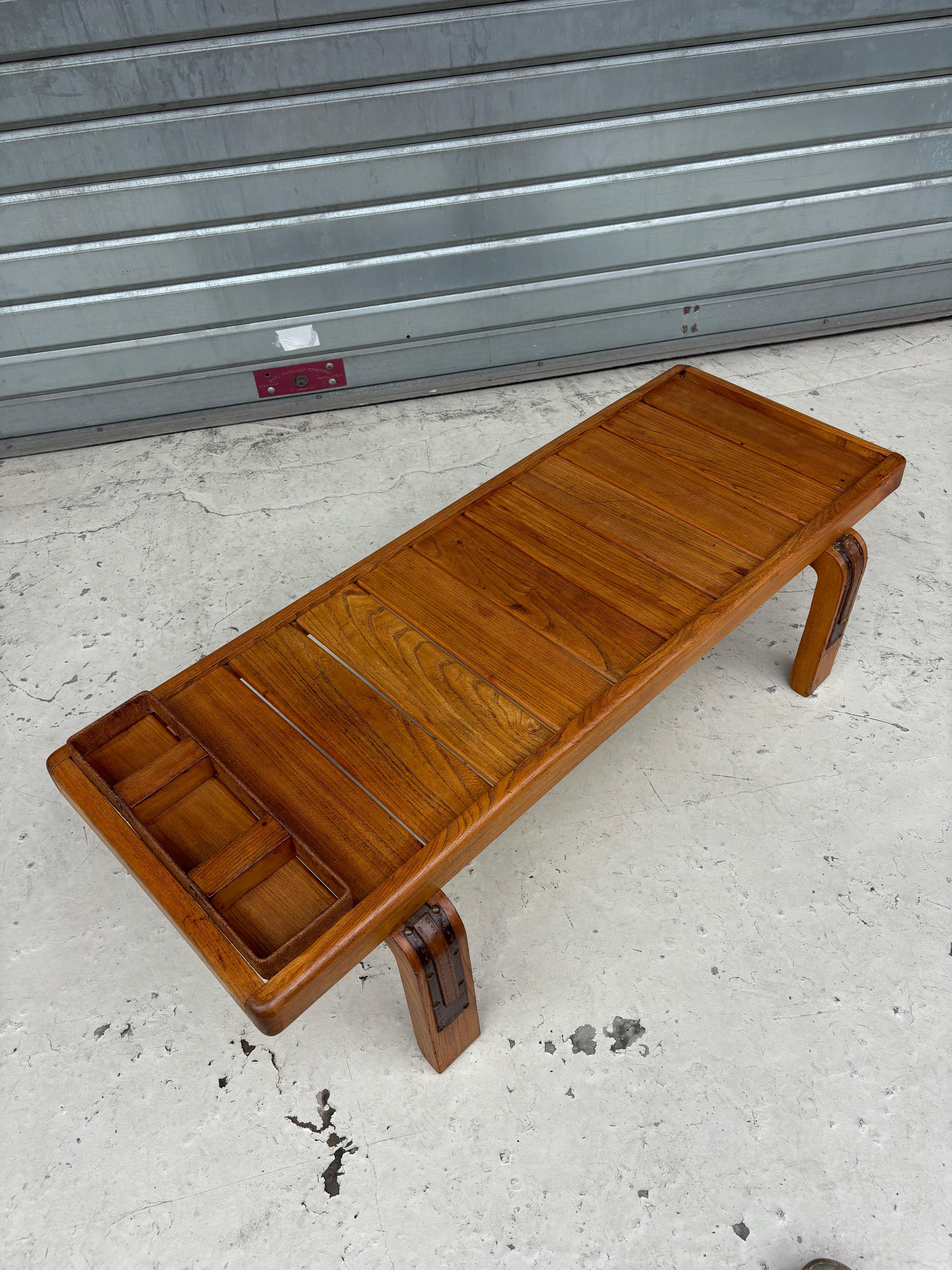 Mid-20th Century Coffee table by Jacques Adnet For Sale