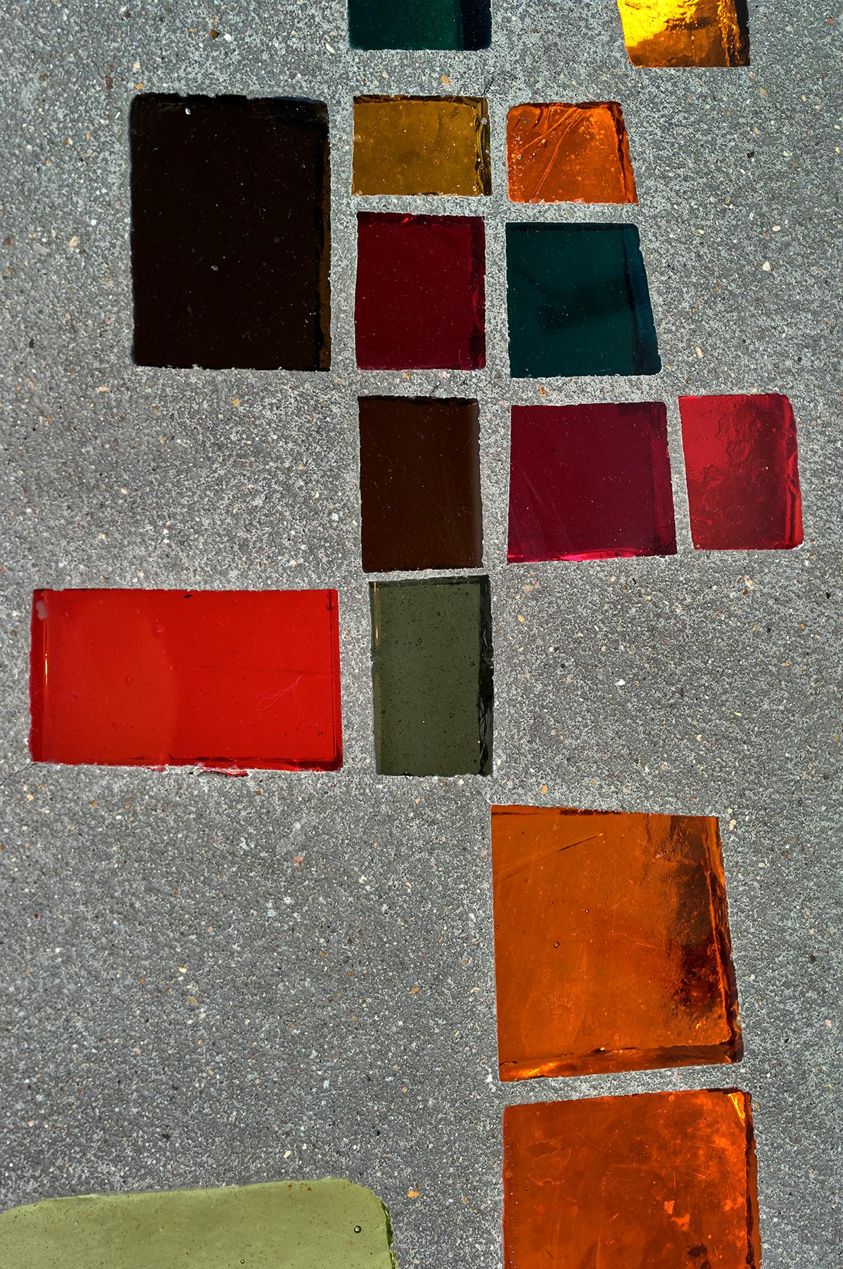 Coffee table by Jacques Avoinet, circa 1960
concrete, metal, glass.