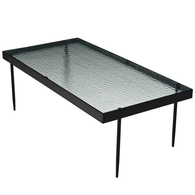 Janni van Pelt Coffee Table in Metal and Glass For Sale at 1stDibs