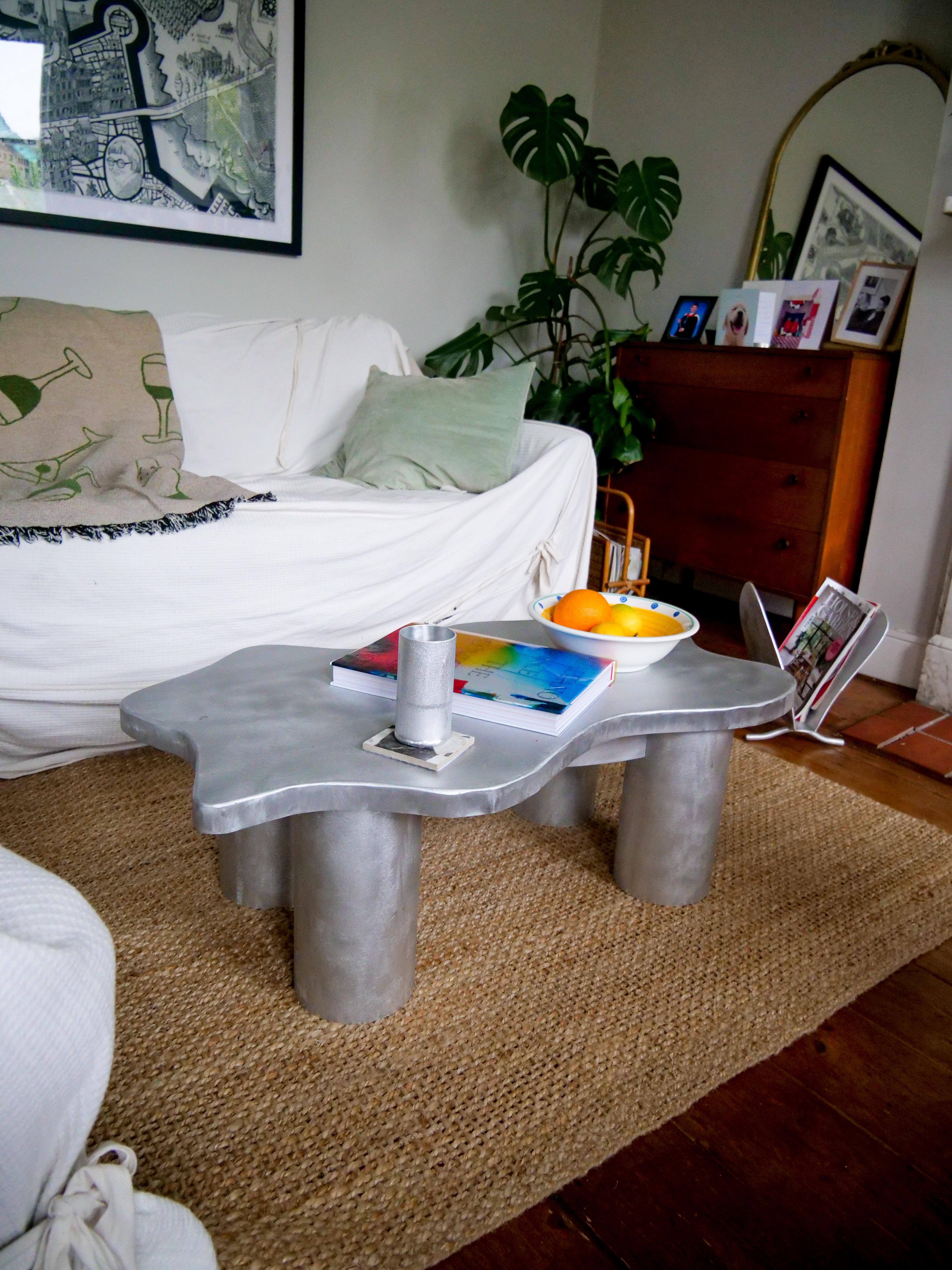 Futurist 'Coffee Table' by Six Dots Design Aluminium metal  For Sale