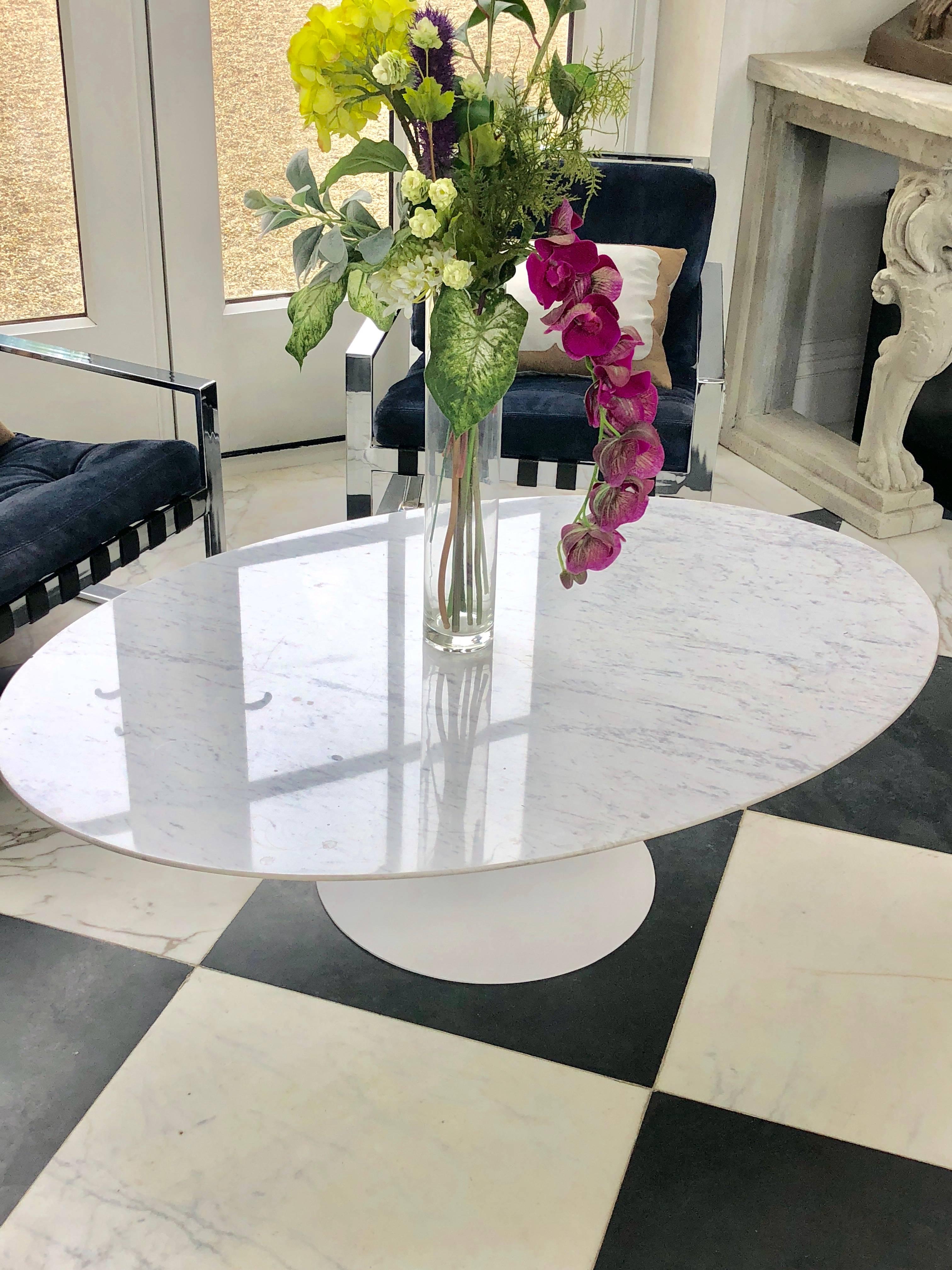 Mid-Century Modern Coffee Table by Knoll with Marble top