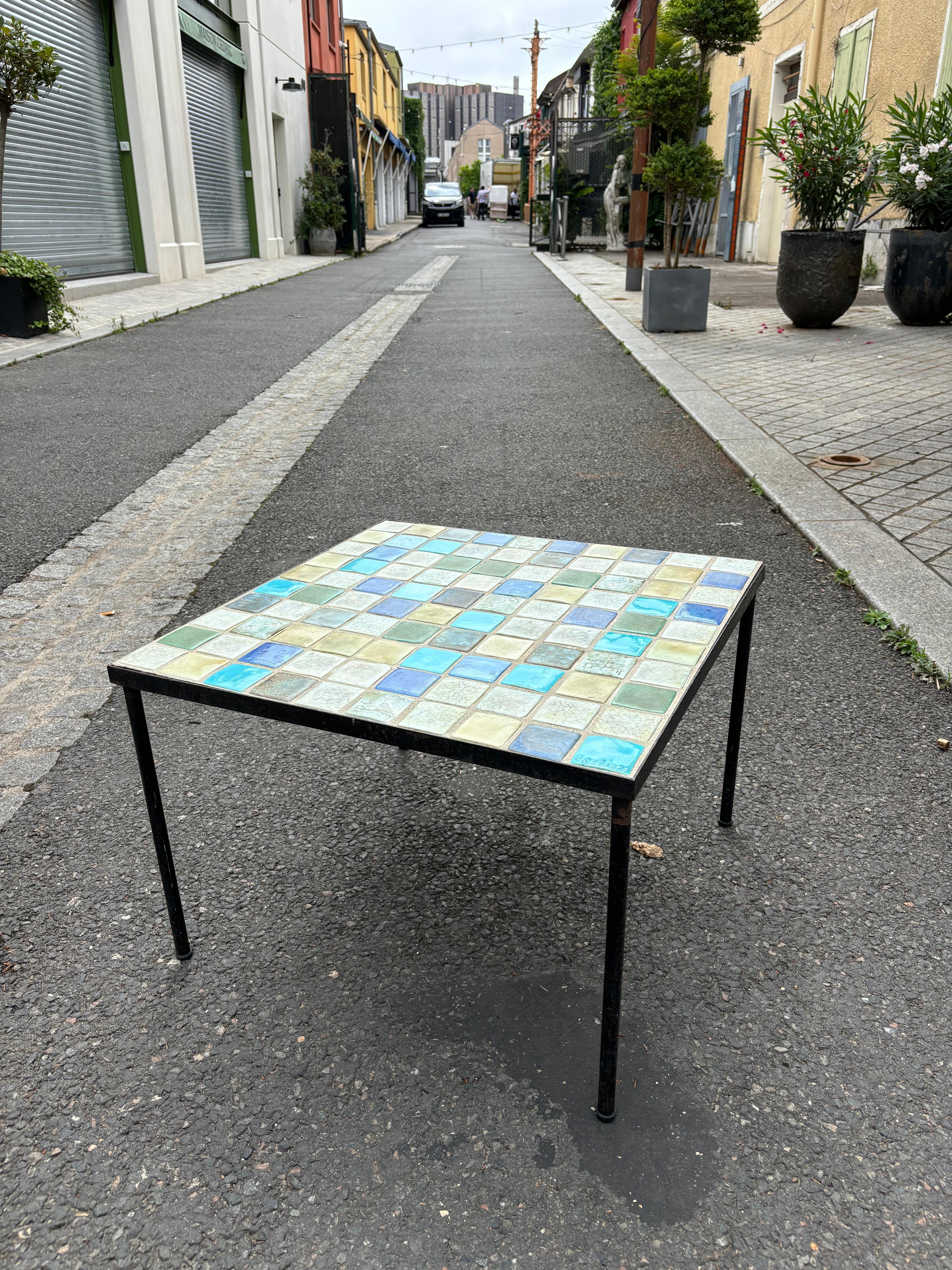 Table basse par les 2 Potiers vers 1960