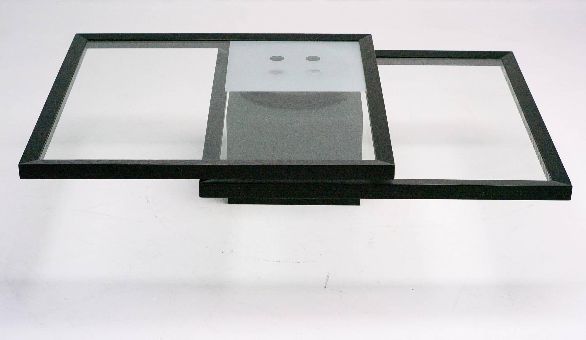 ligne roset glass coffee table