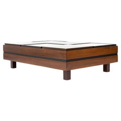 Coffee table by Luigi Sormani in rosewood and glass 1960