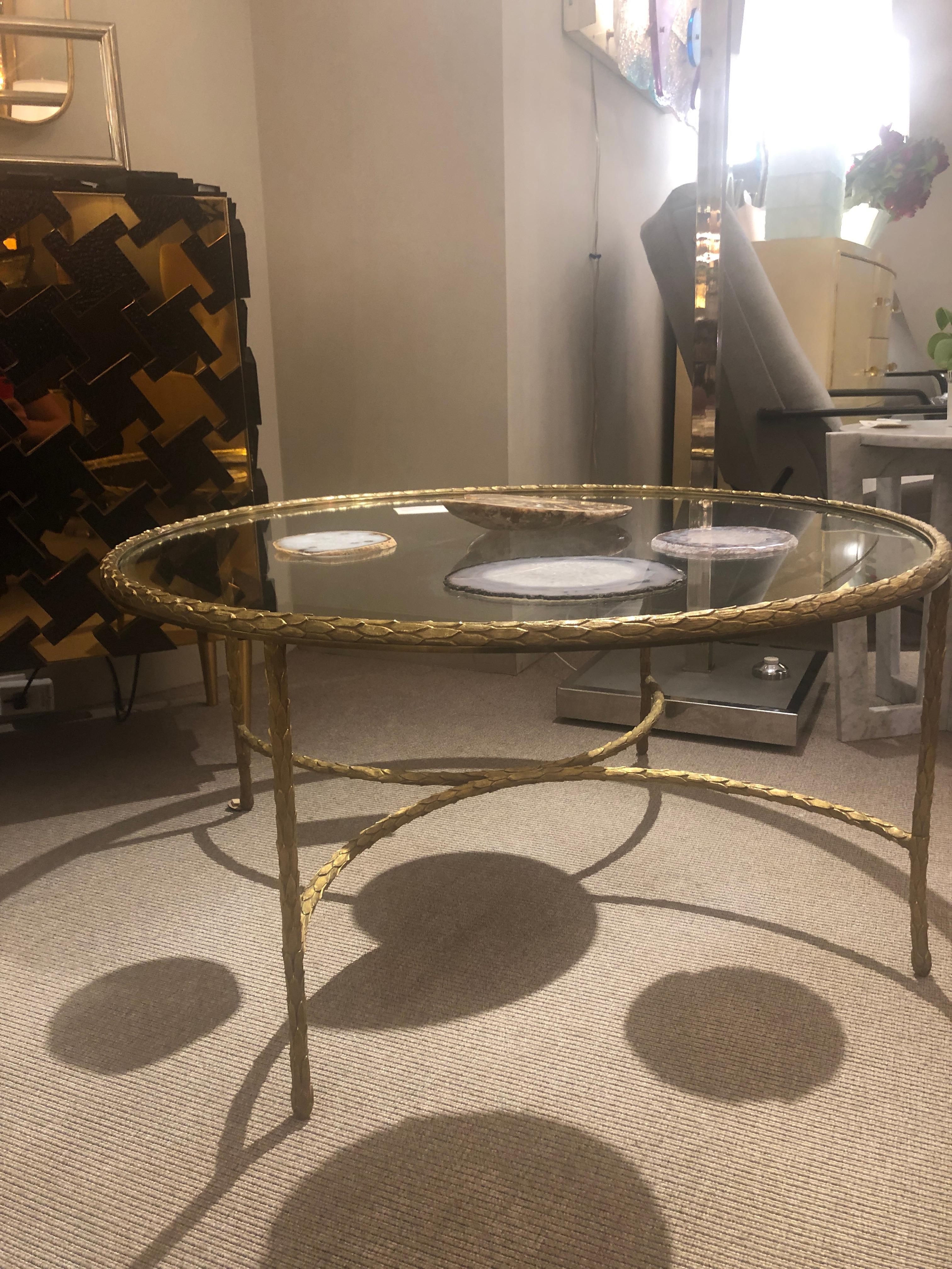 French Coffee Table by Maison Bagues, France, 1950s