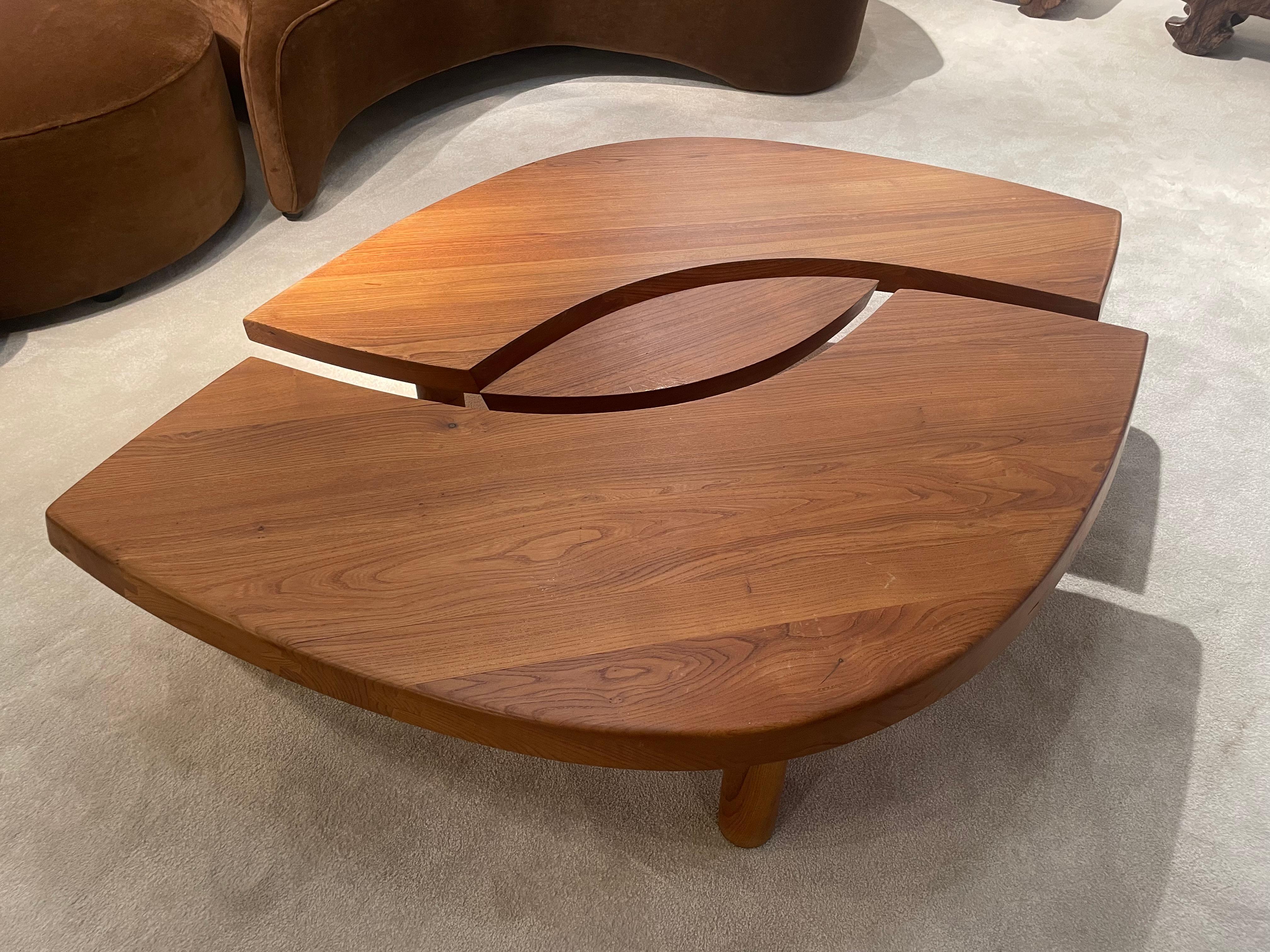 Mid-Century Modern coffee table by Pierre Chapo For Sale