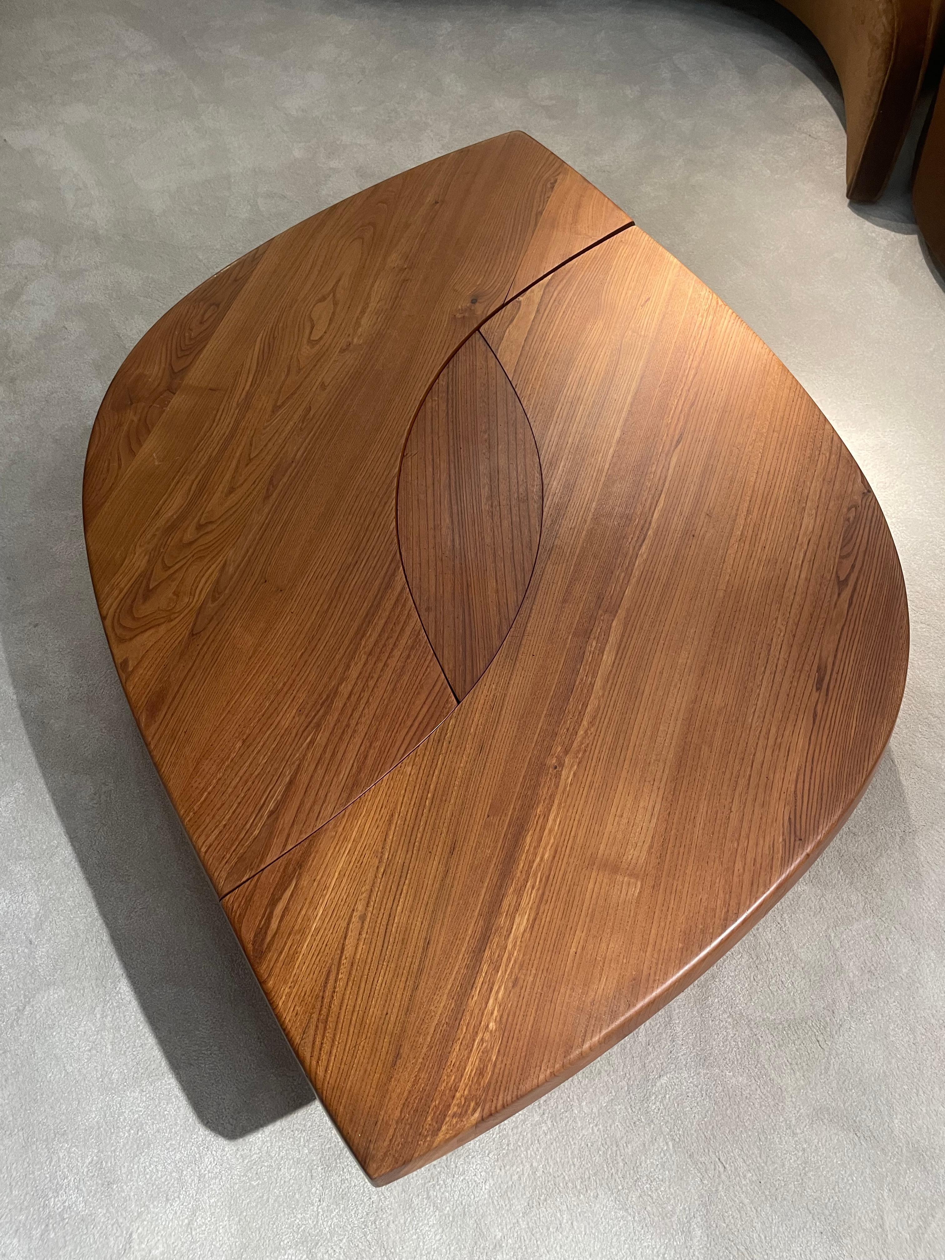 French coffee table by Pierre Chapo For Sale