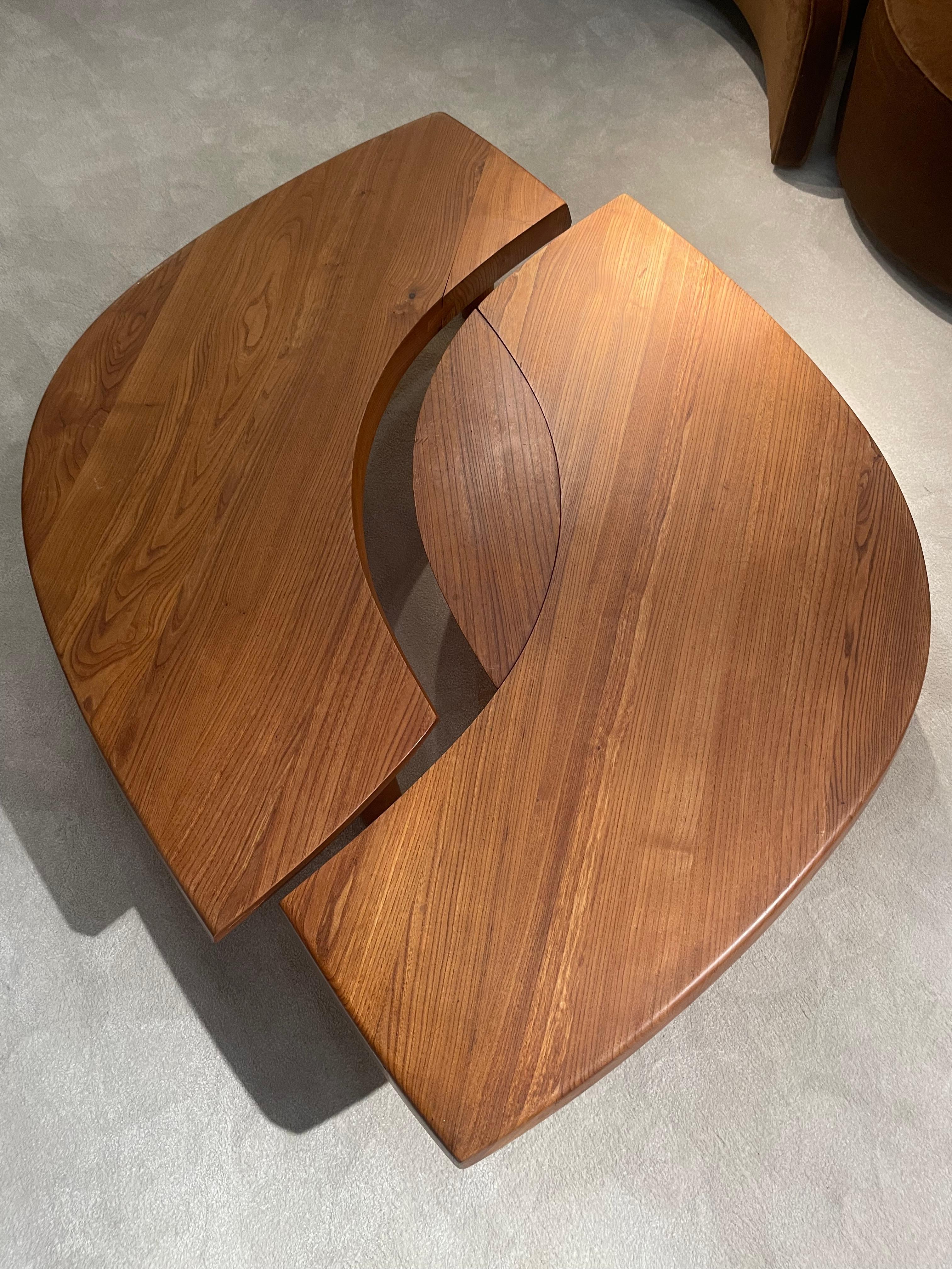coffee table by Pierre Chapo In Good Condition For Sale In Saint-Ouen, FR