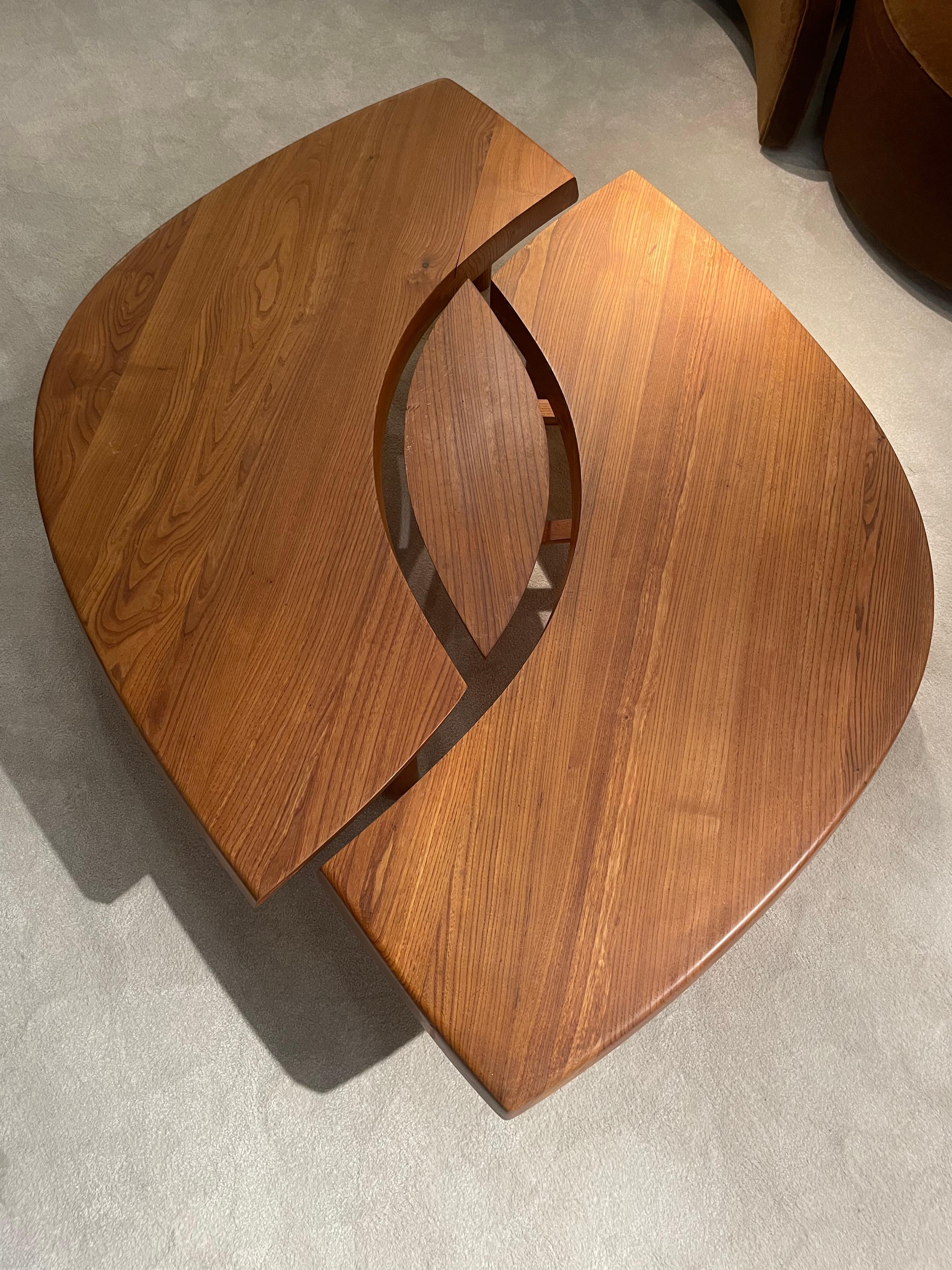 20th Century coffee table by Pierre Chapo For Sale