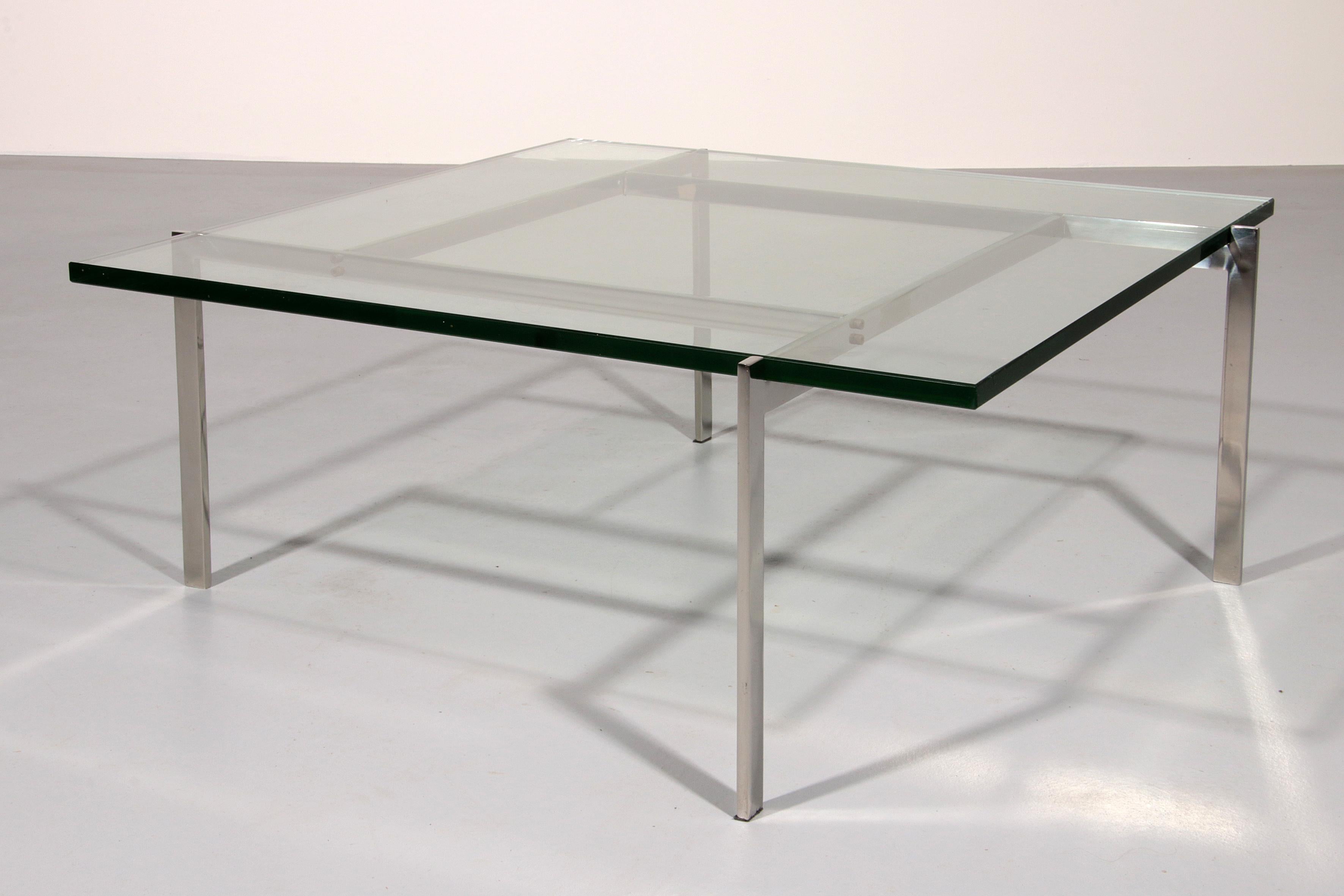 Scandinavian Modern Coffee Table by Poul Kjærholm model PK61 made in Denmark 1960 For Sale