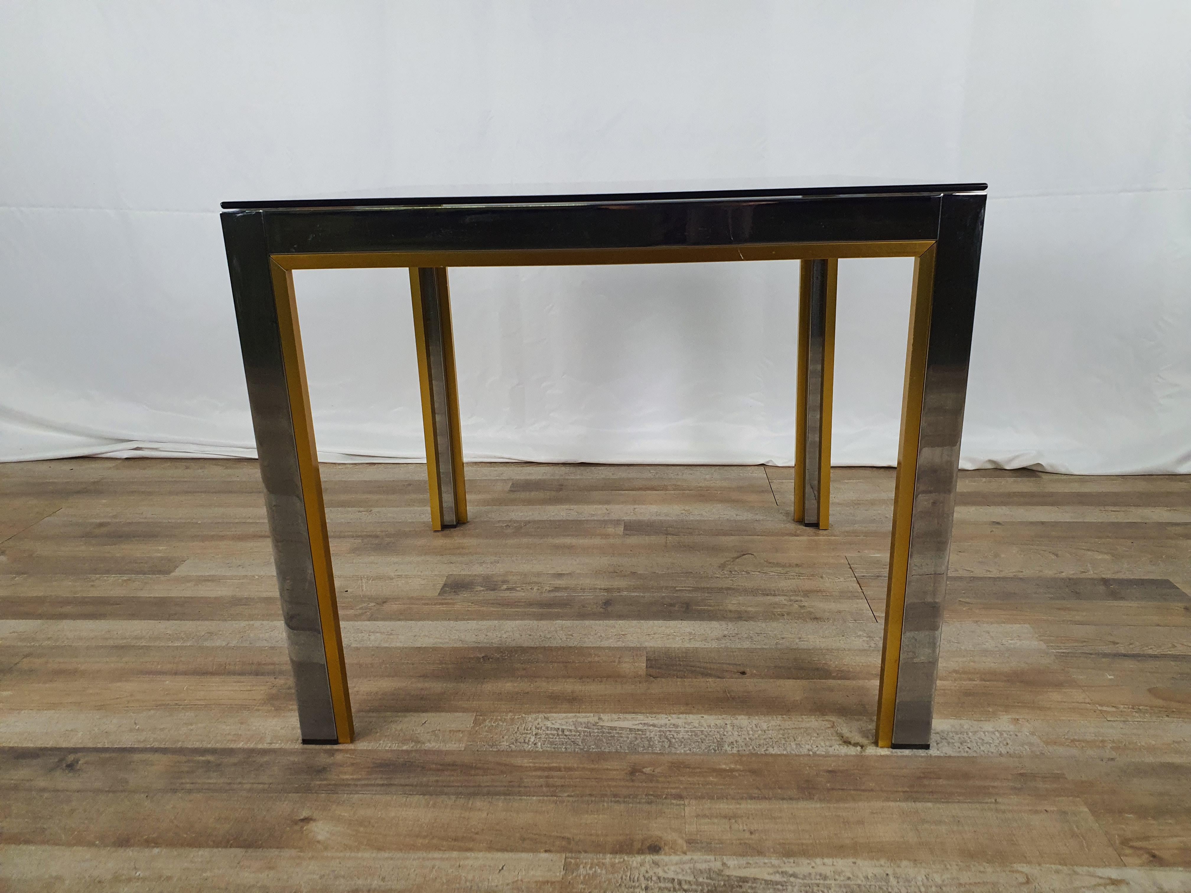 Table basse Renato Zevi avec plateau en verre en vente 3