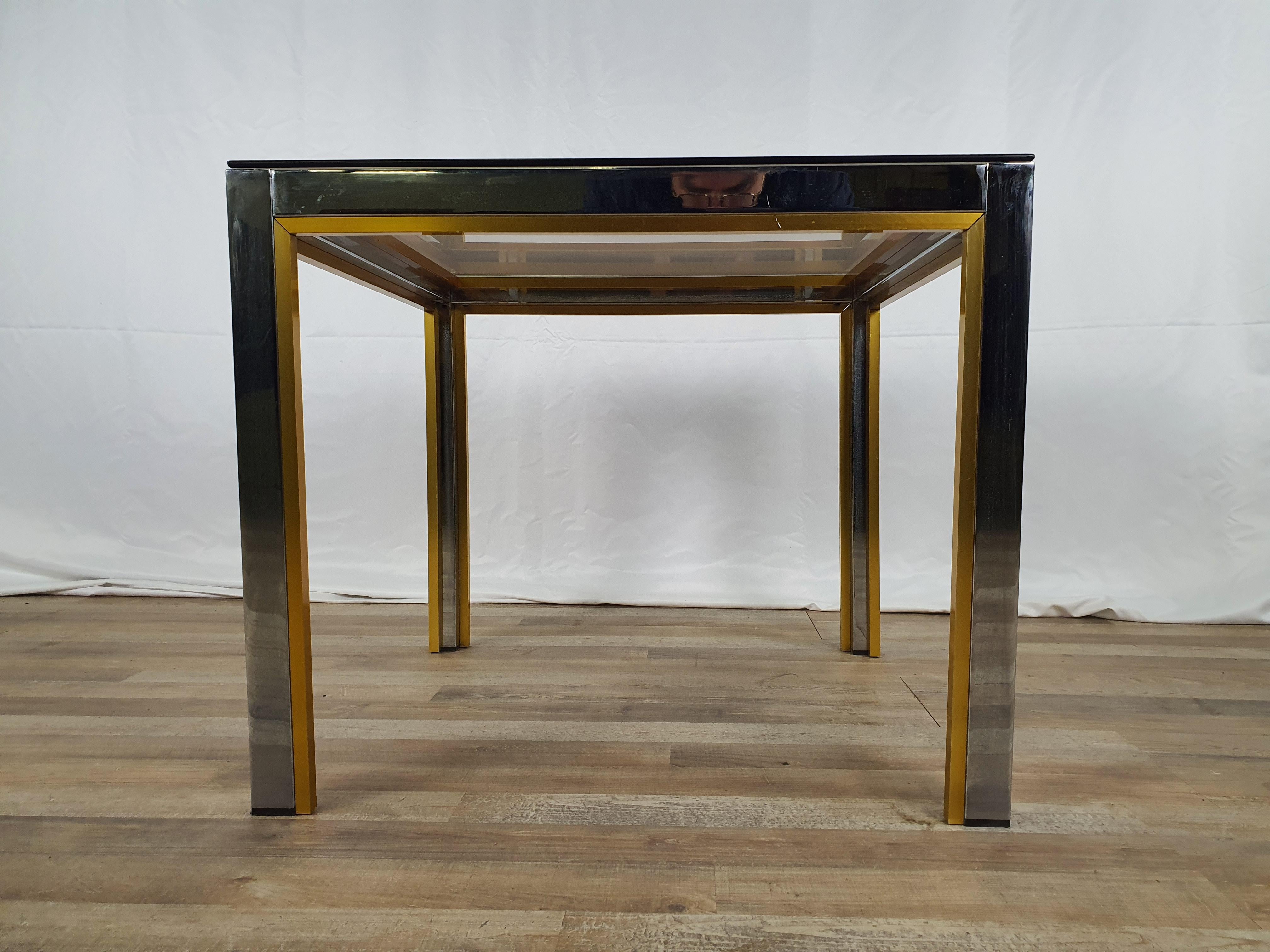 Coffee Table by Renato Zevi with Glass Top For Sale 4