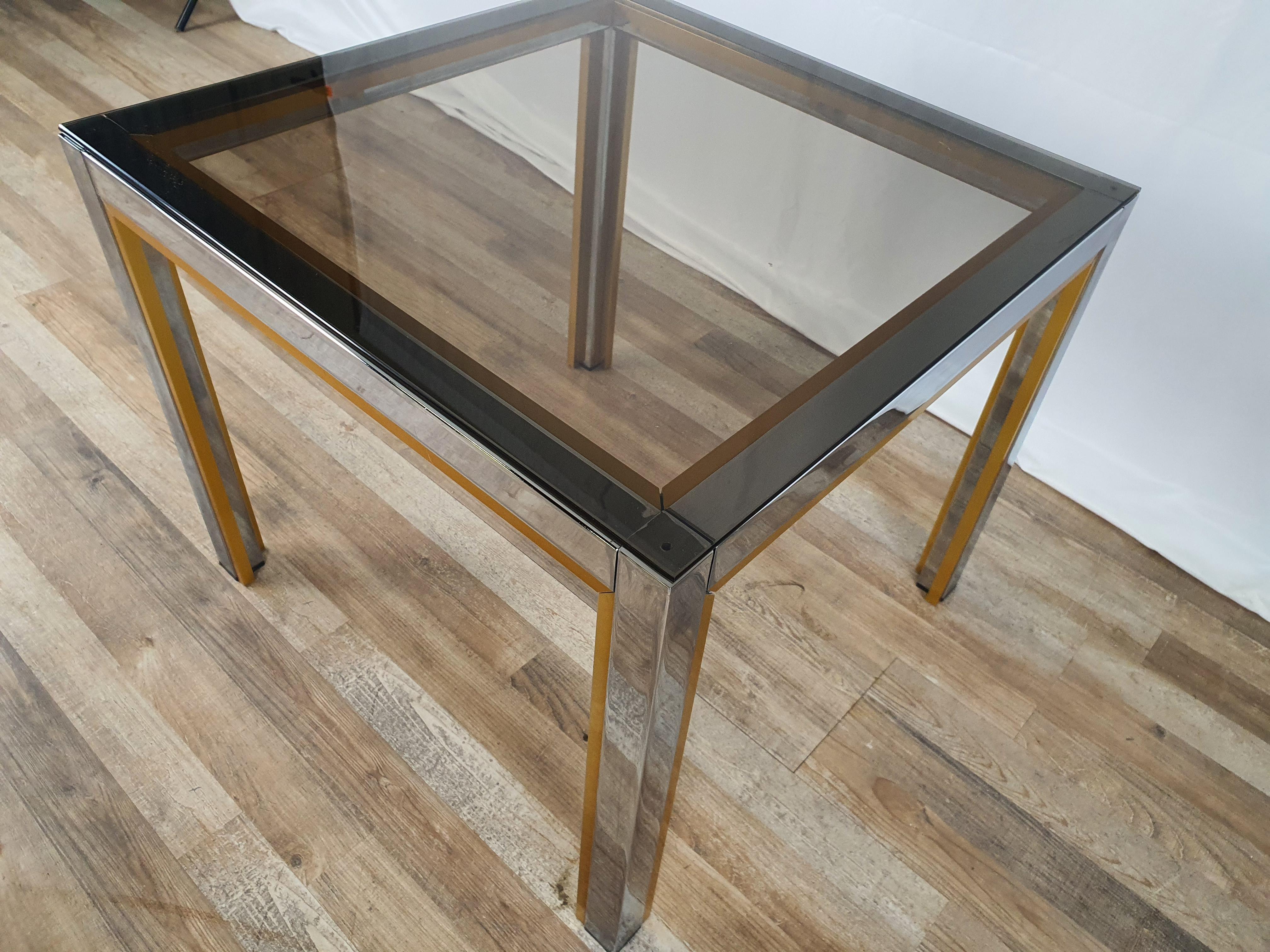 Coffee Table by Renato Zevi with Glass Top For Sale 5