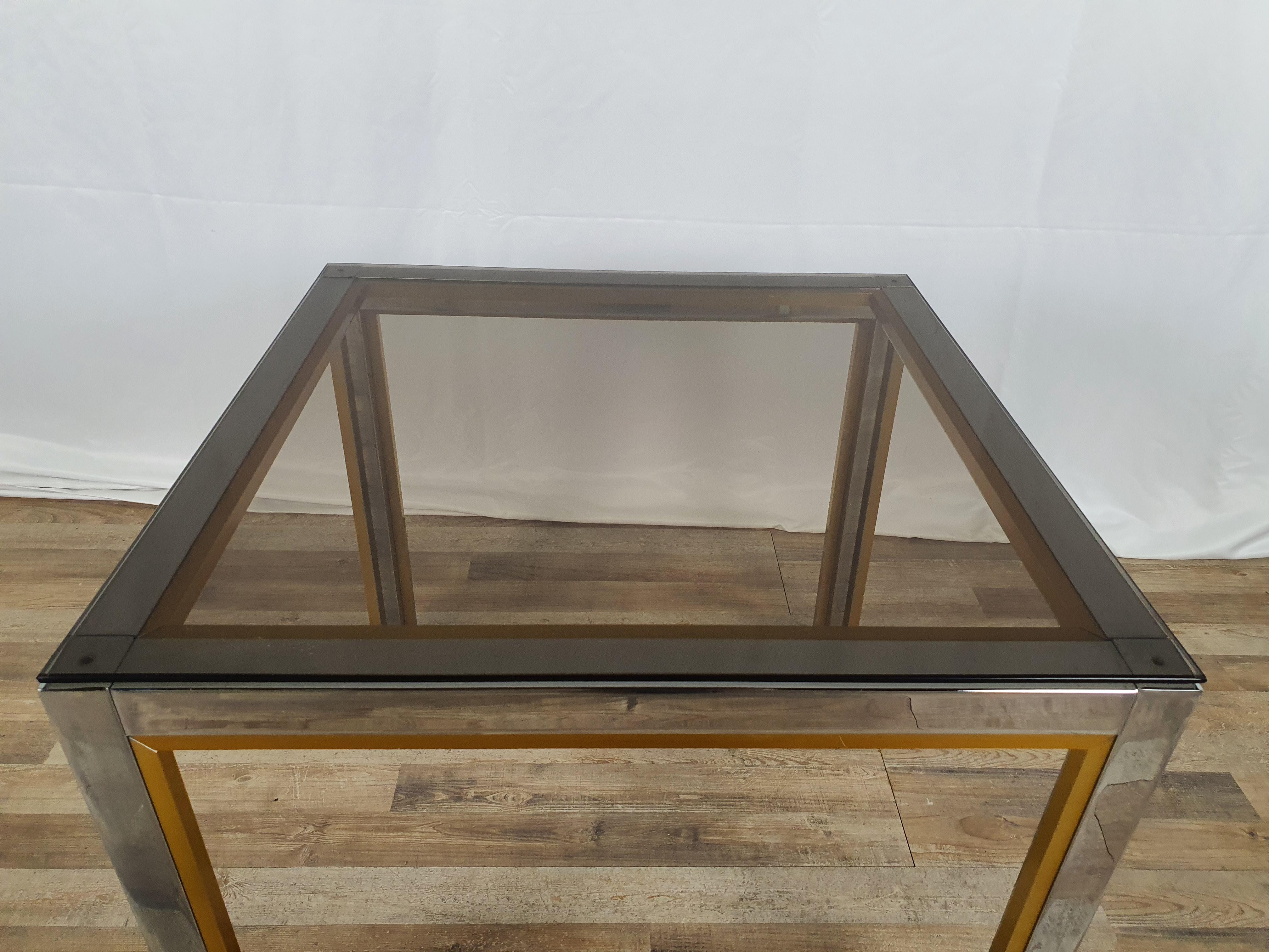 Coffee Table by Renato Zevi with Glass Top For Sale 8