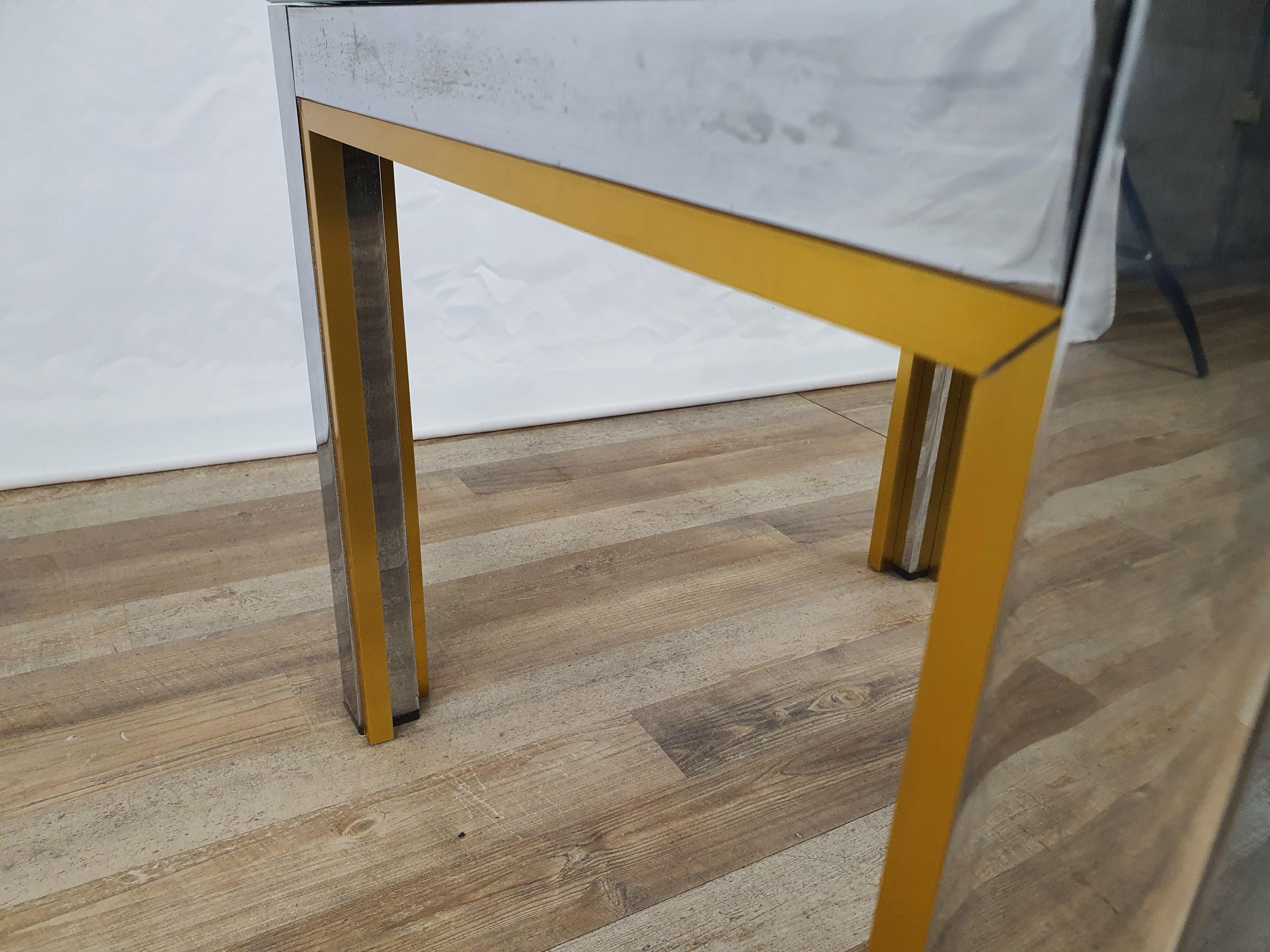 Coffee Table by Renato Zevi with Mirror Glass For Sale 3